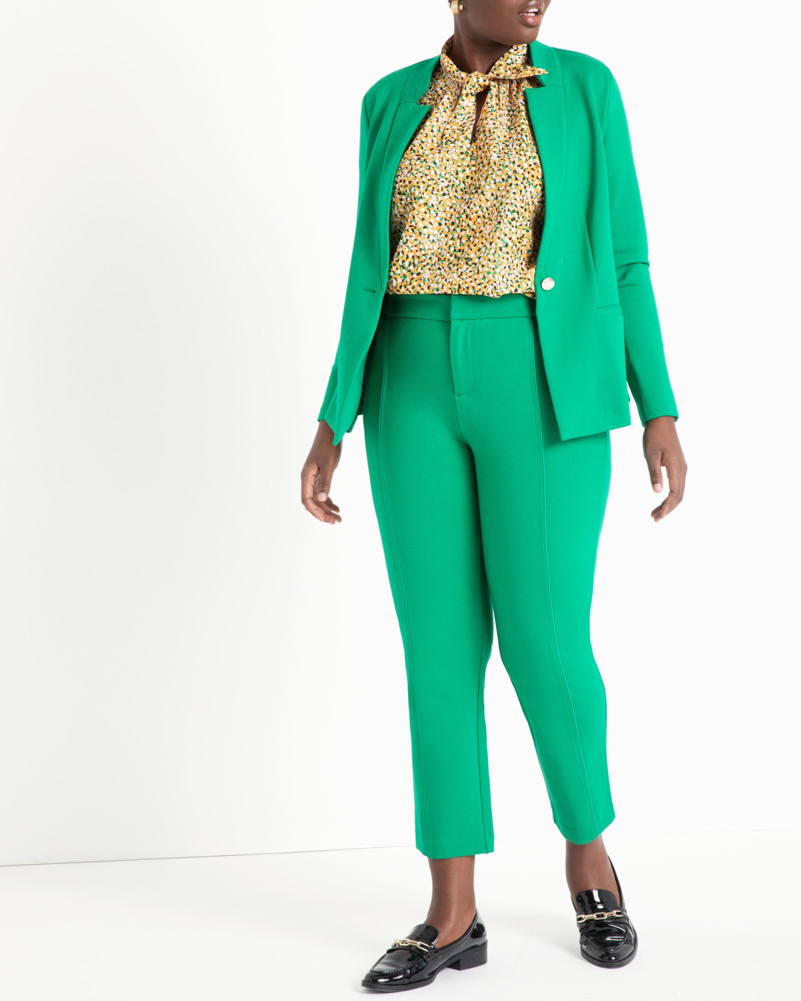 The Ultimate Stretch Suit Pintuck Pant | Vivid Emerald