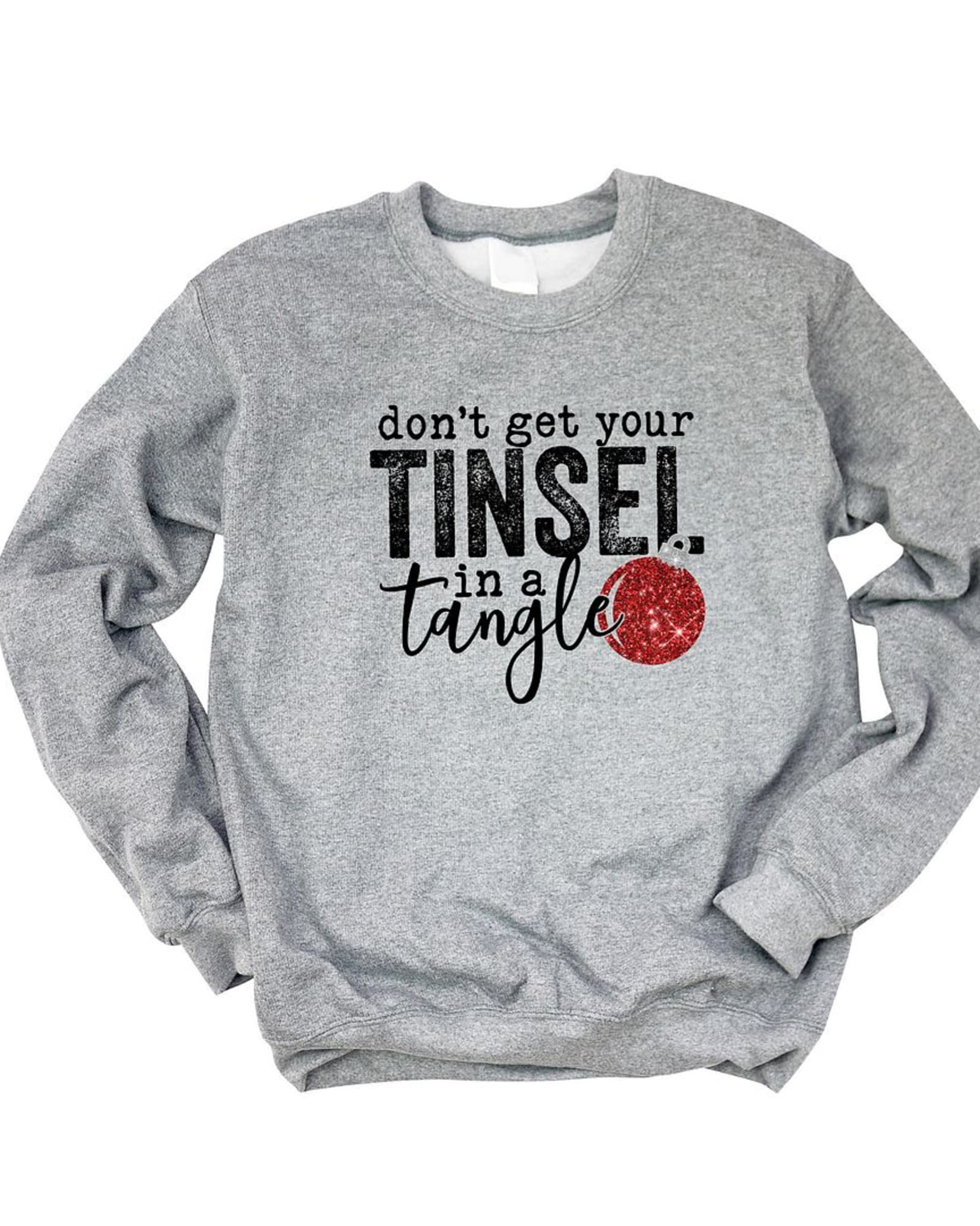 Tinsel In A Tangle Bulb Graphic Sweatshirt | Graphite