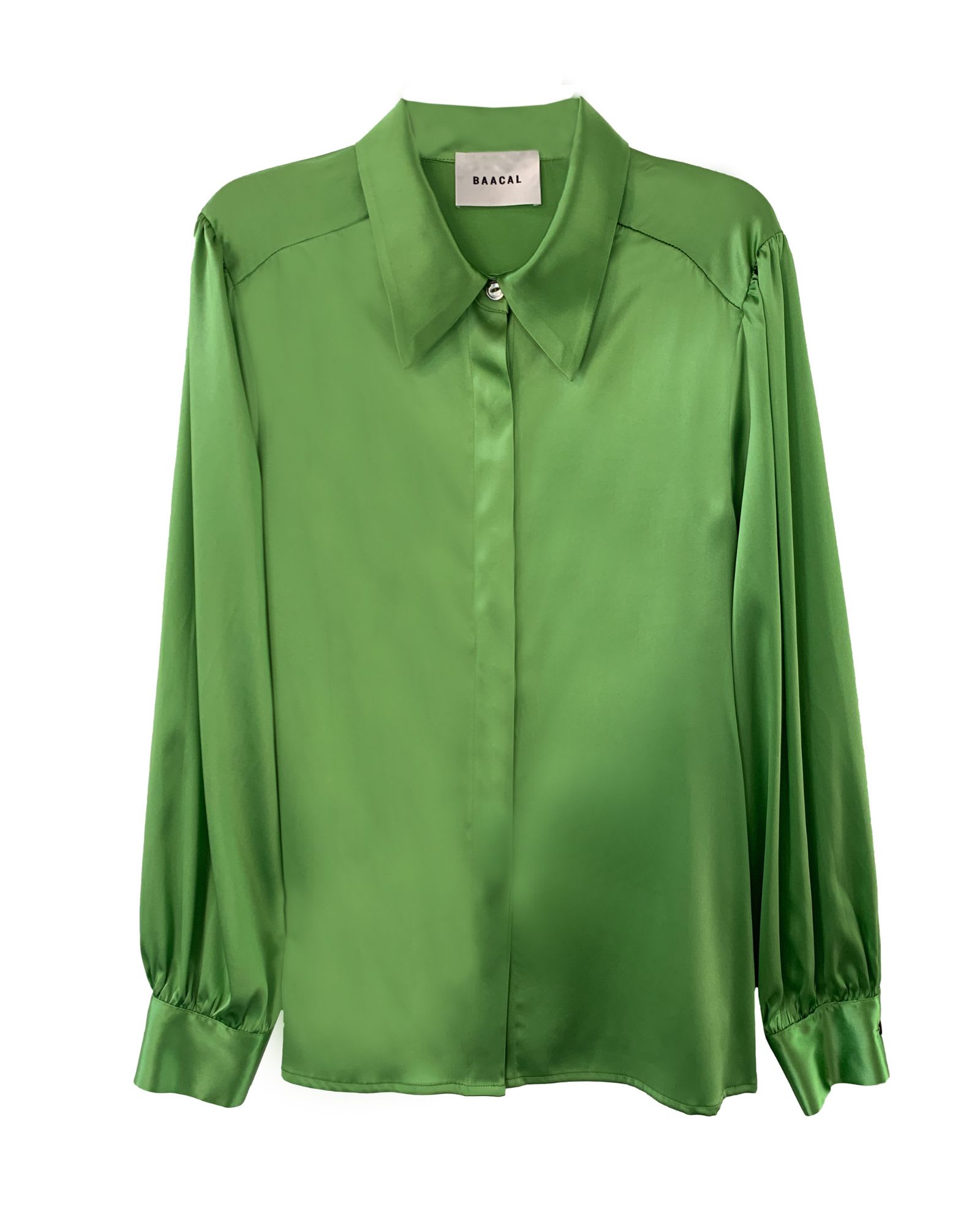 Sigourney Blouse in Grass Green Silk | Grass Green