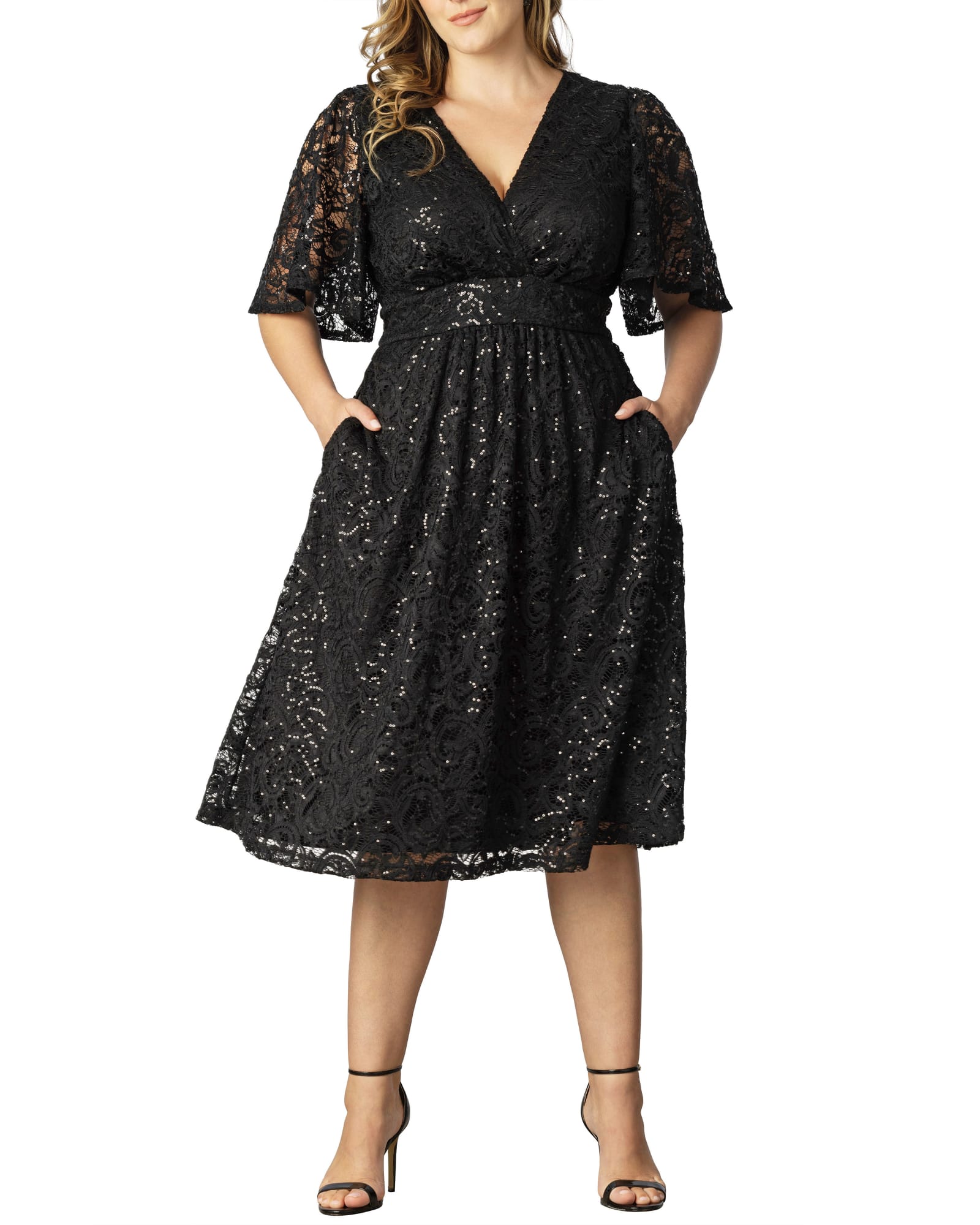 Starry Sequined Lace Cocktail Dress | ONYX