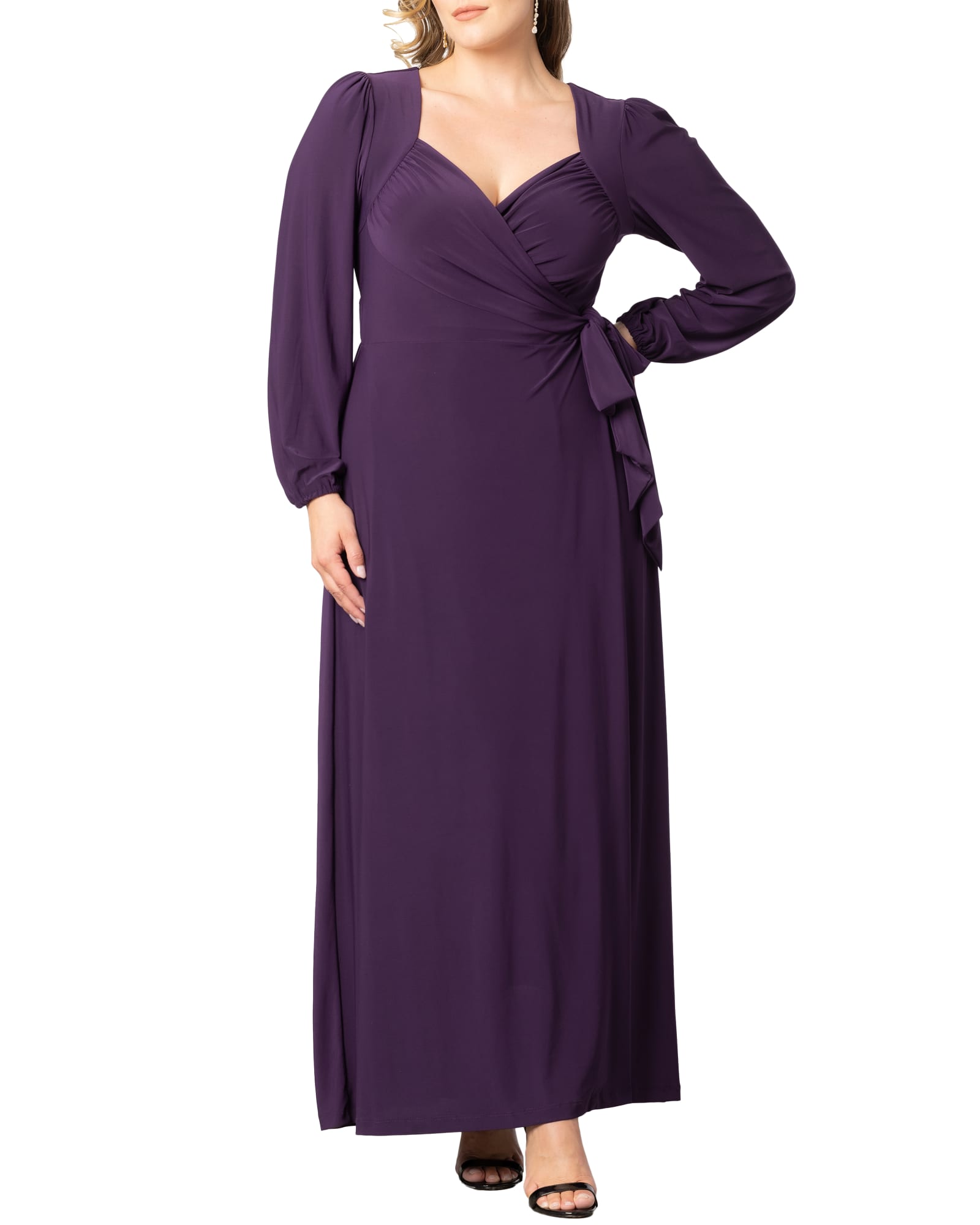 Modern Muse Wrap Gown | IMPERIAL PLUM