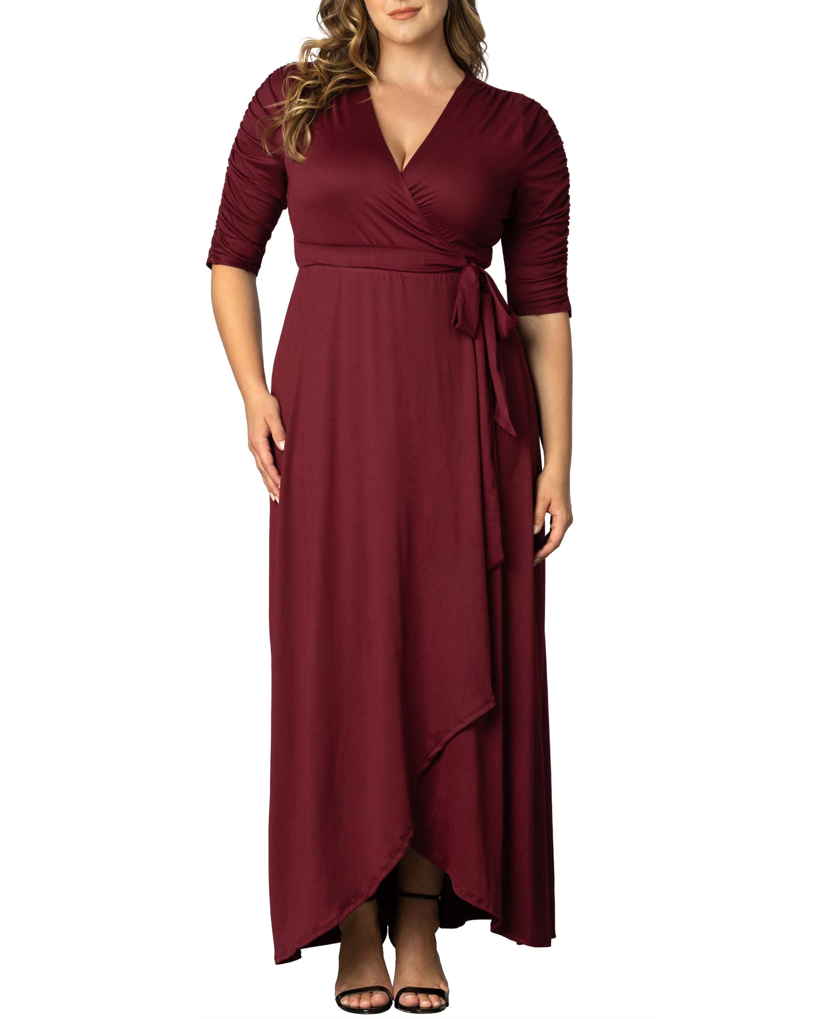 Plus Size Dresses Wedding Guest Semi Formal Lace Cocktail Graduation Party  Summer Midi A Line Dress, Burgundy, 16 Plus