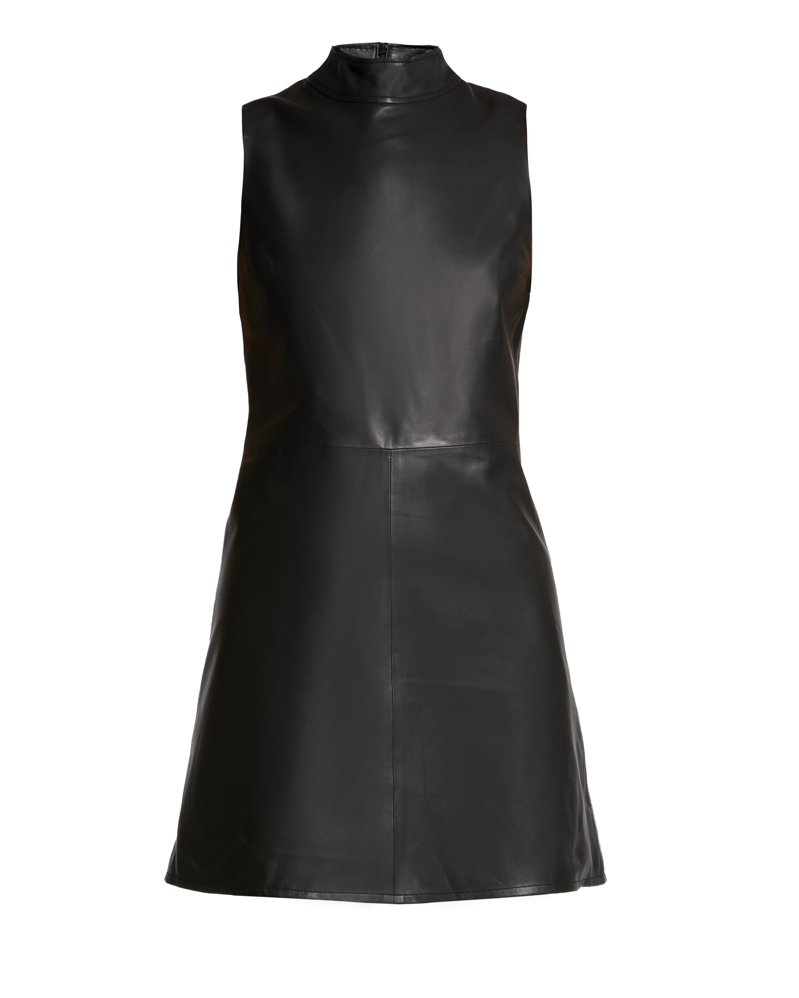 Crawford Upcycled Leather Dress | Black