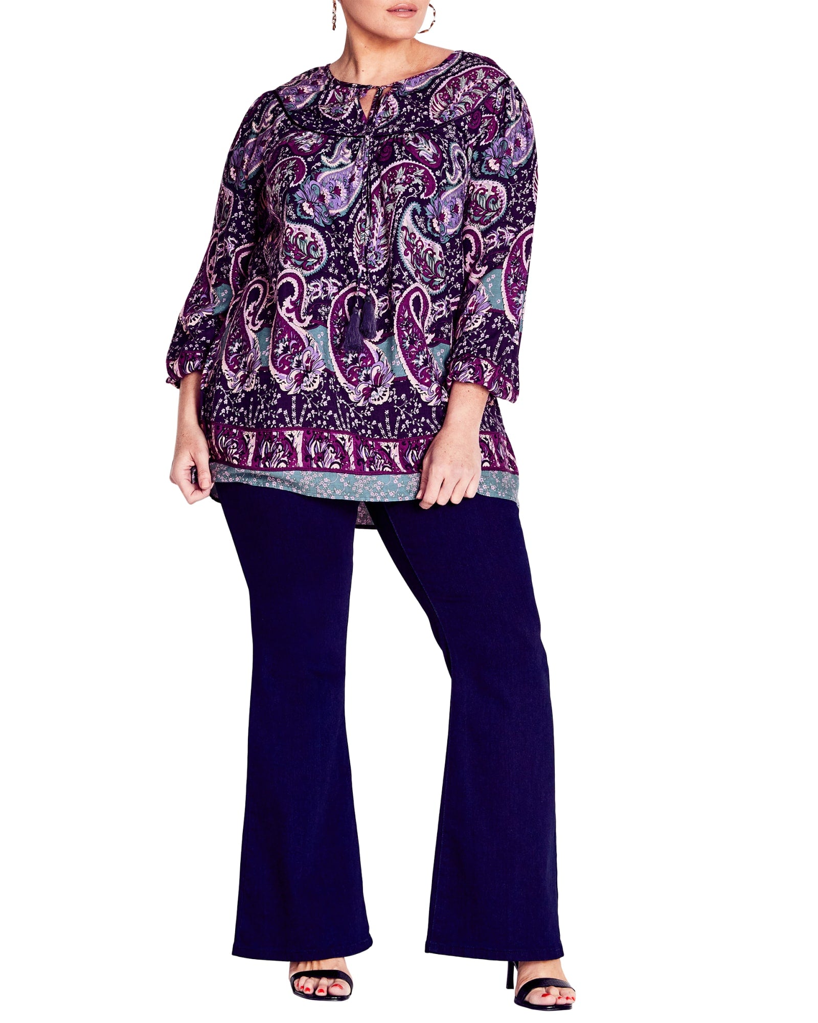 Wonderland Peasant Tunic | Grape Wonderland