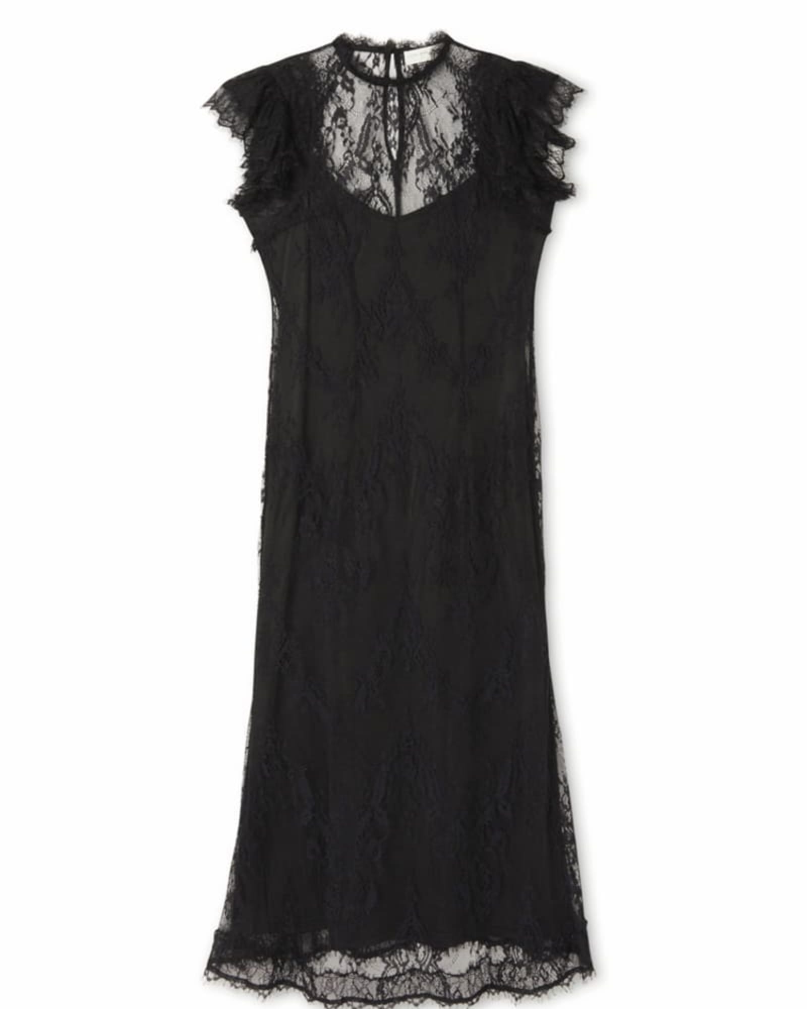 Black Fine Lace Raven Dress | Black