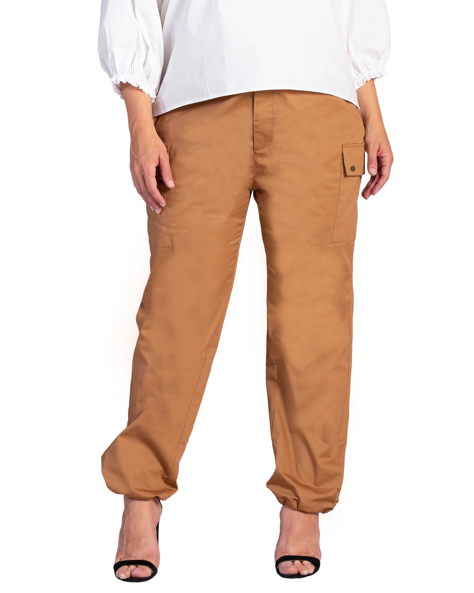 Jaida Wide Leg Cargo Pants - Olive Green