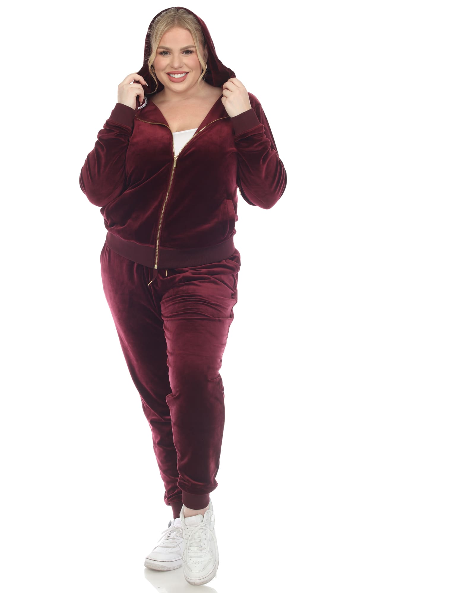 Womens Velvet Tracksuit Set Forth Long Sleeve, Plus Size, Fashionable  Leisure Suit In 4XL From Watchlove, $26.29