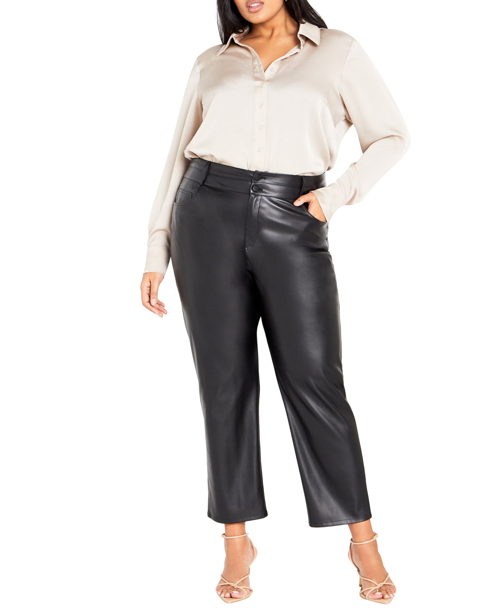 Norah Leather Pant | Black