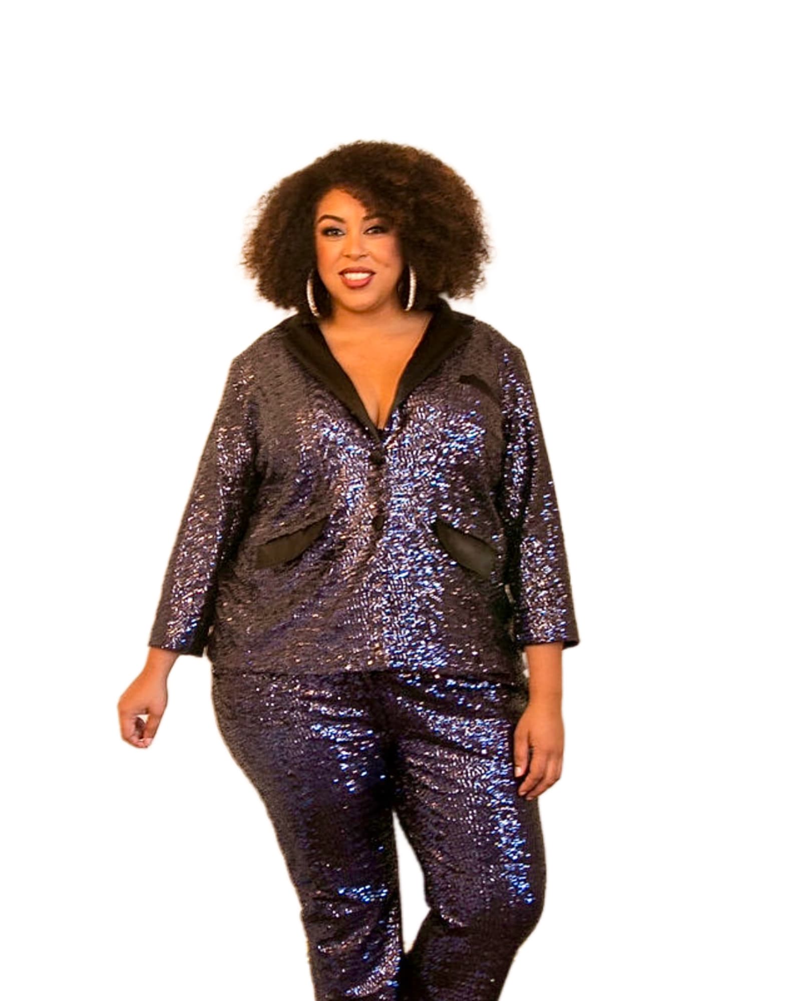 Midnight Sequin Tuxedo  | Sapphire Blue Sequin