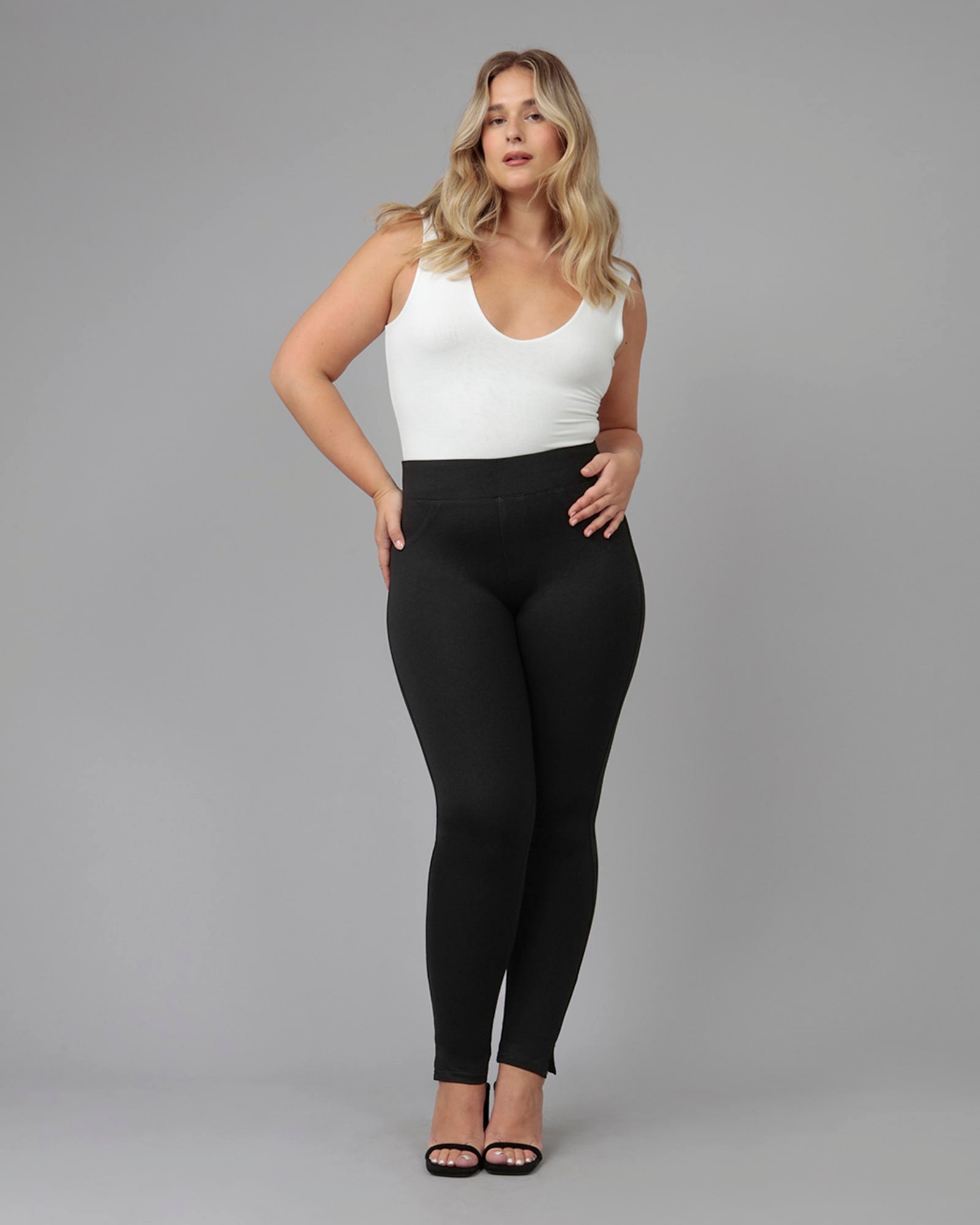 Black Skinny Plus Size High Rise Jeans