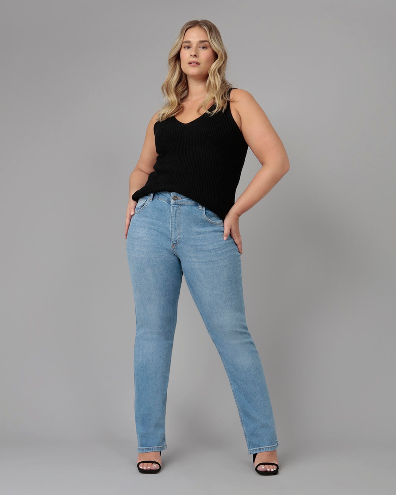 Women's DENVER-DS High Rise Straight Jeans | Dusty Sky