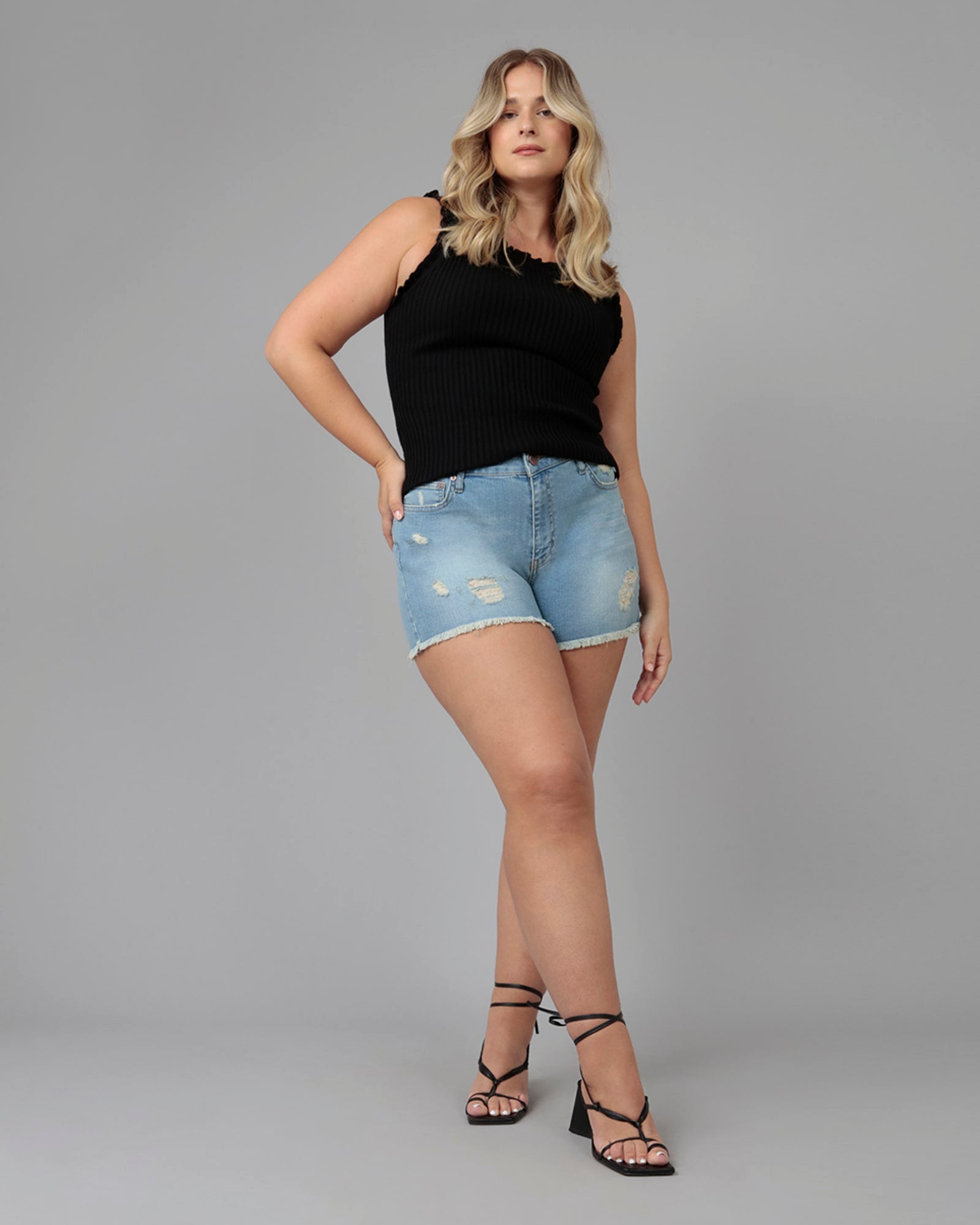 Roxanne Denim Shorts In Plus Size - Mango Sorbet Yellow | NYDJ