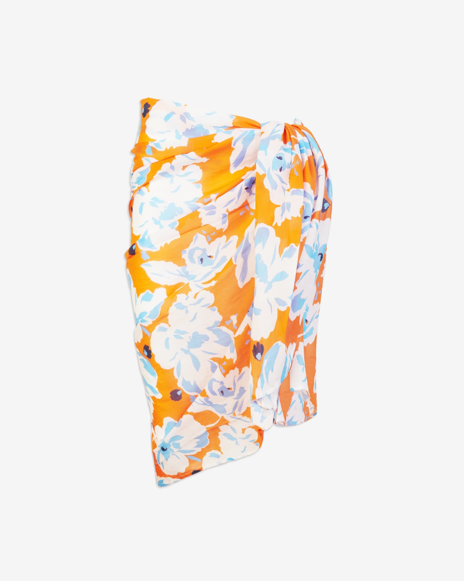 Elora Sarong | Electric Peach Multi Scattered Peony