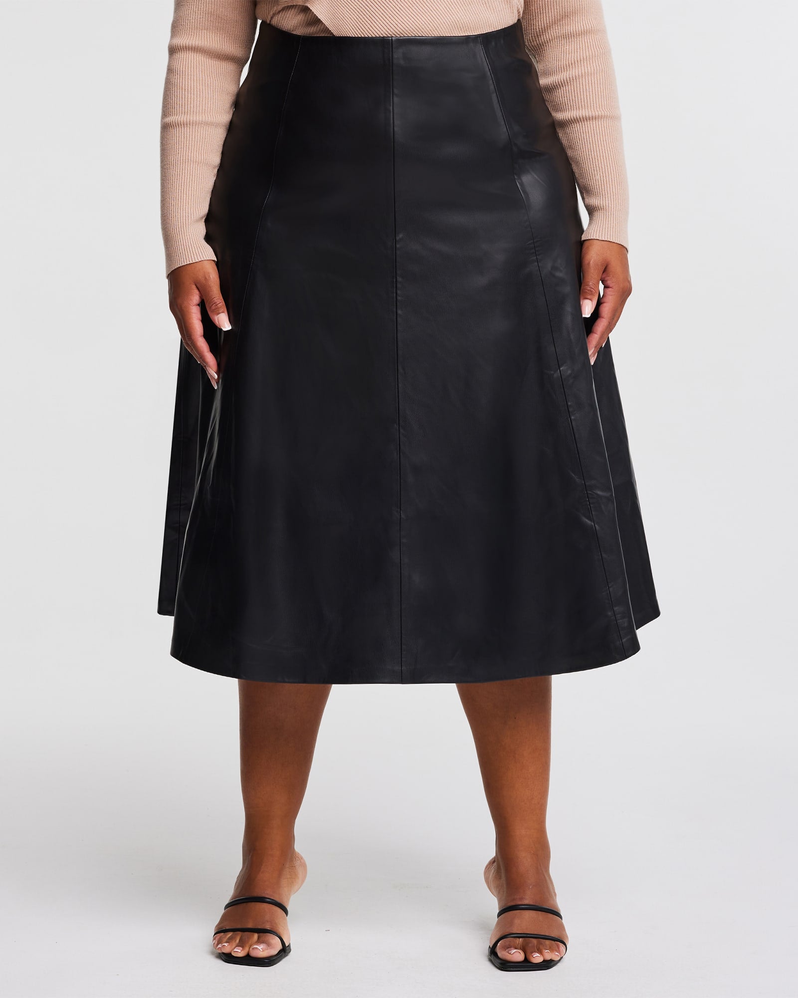 Ashdown Pu Leather Skirt | BLACK