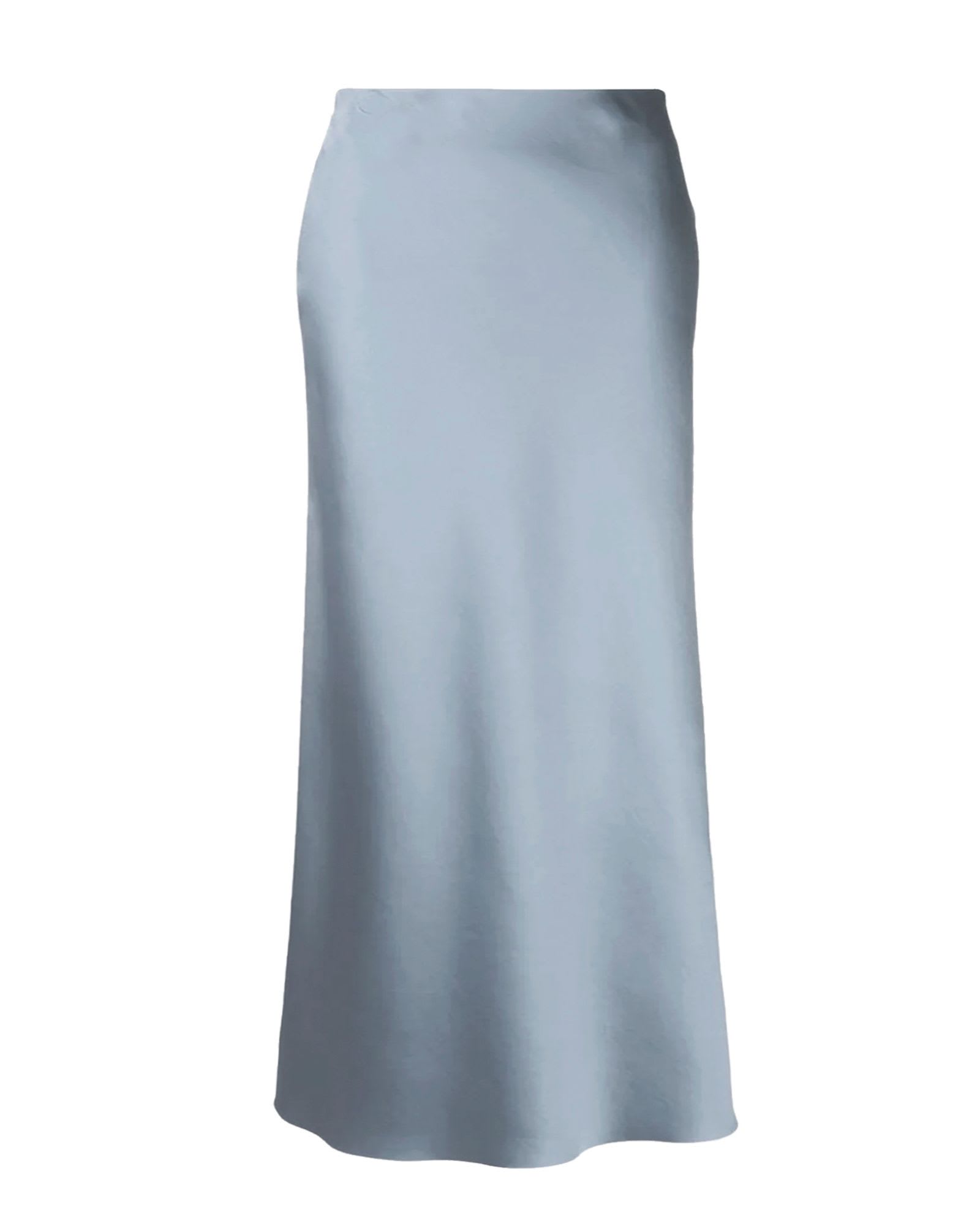 Eudora Maxi Bias Skirt in Silver | silver