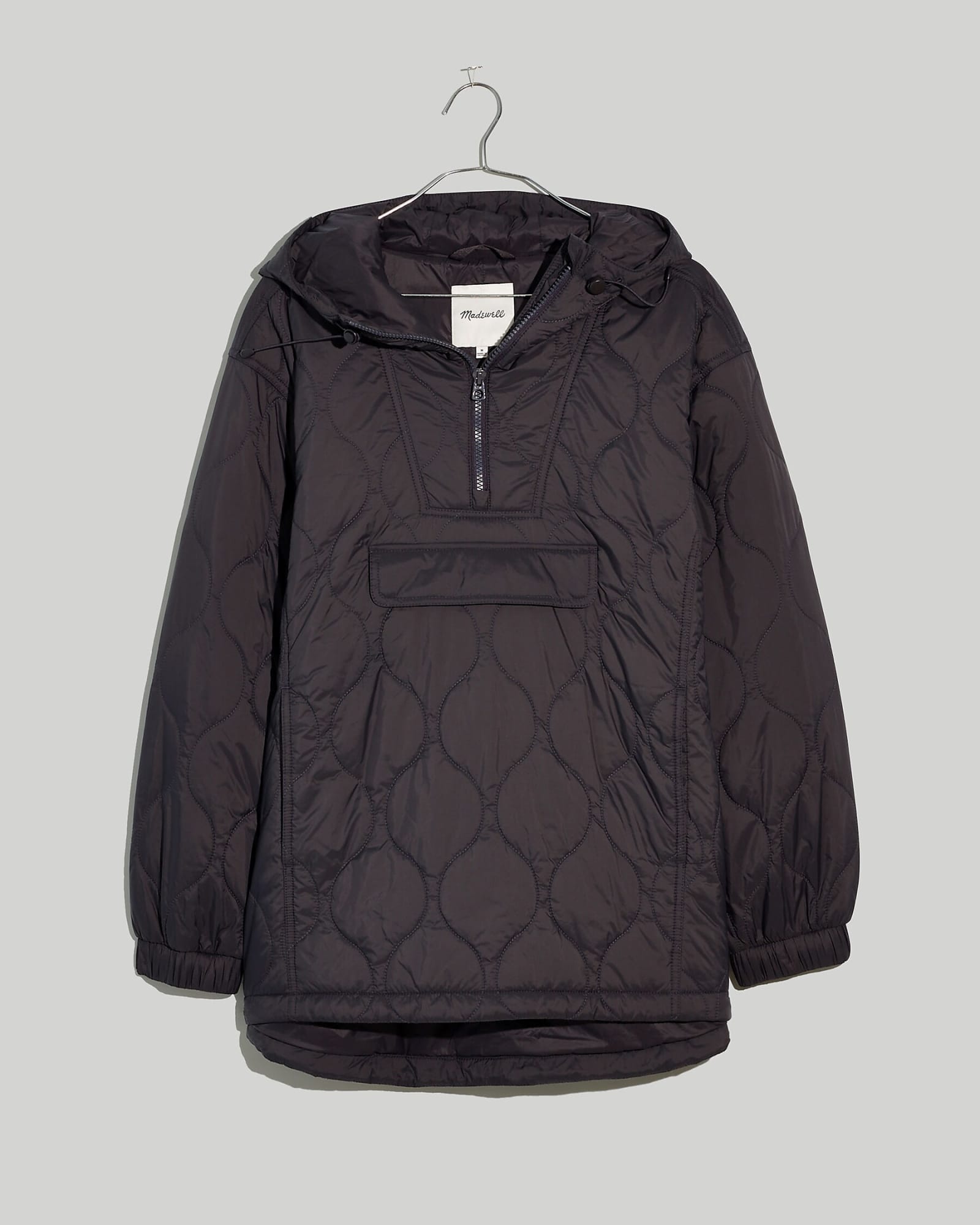 Quilted Packable Popover Jacket | Coal