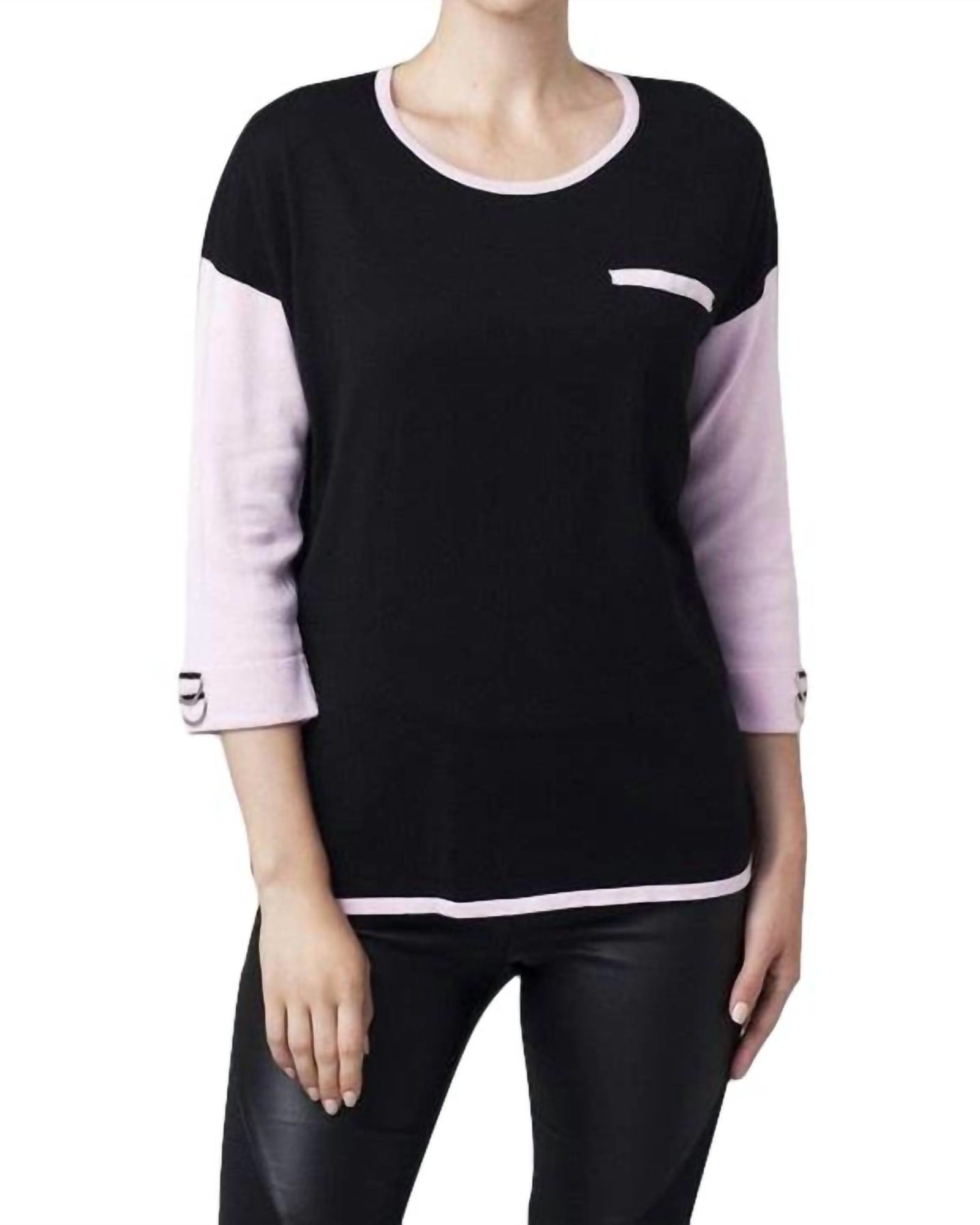 2-Tone Sweater in Blac/Pink | Blac/Pink