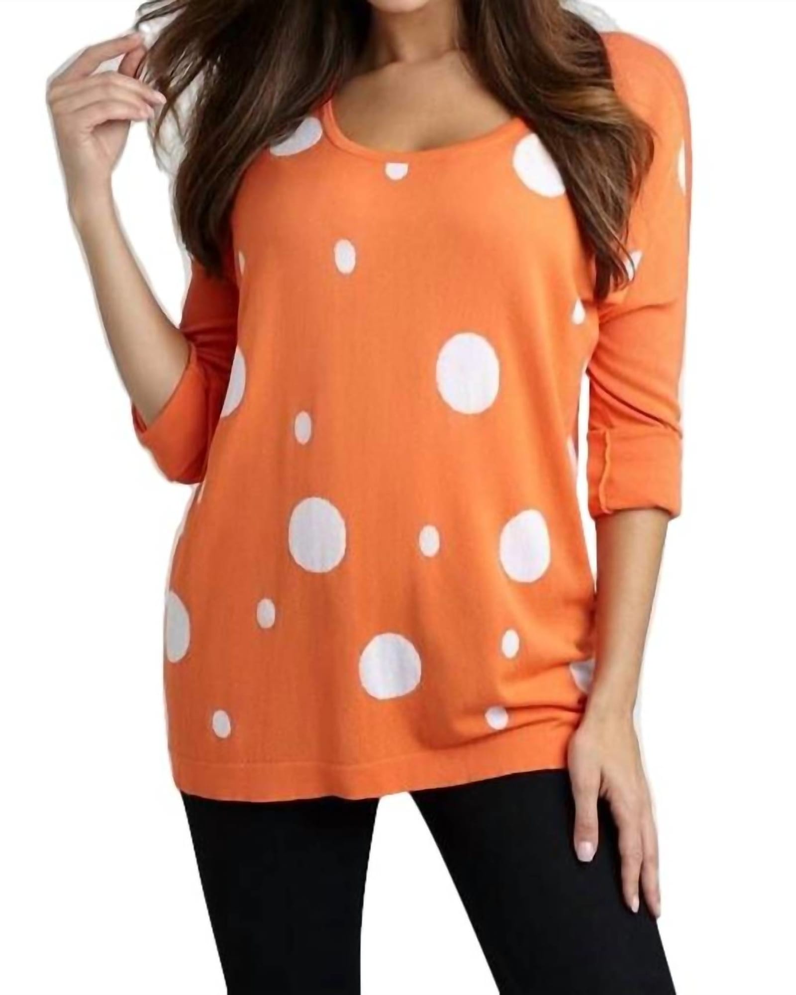 Bubbles Graphic Sweater in Orange/White | Orange/White