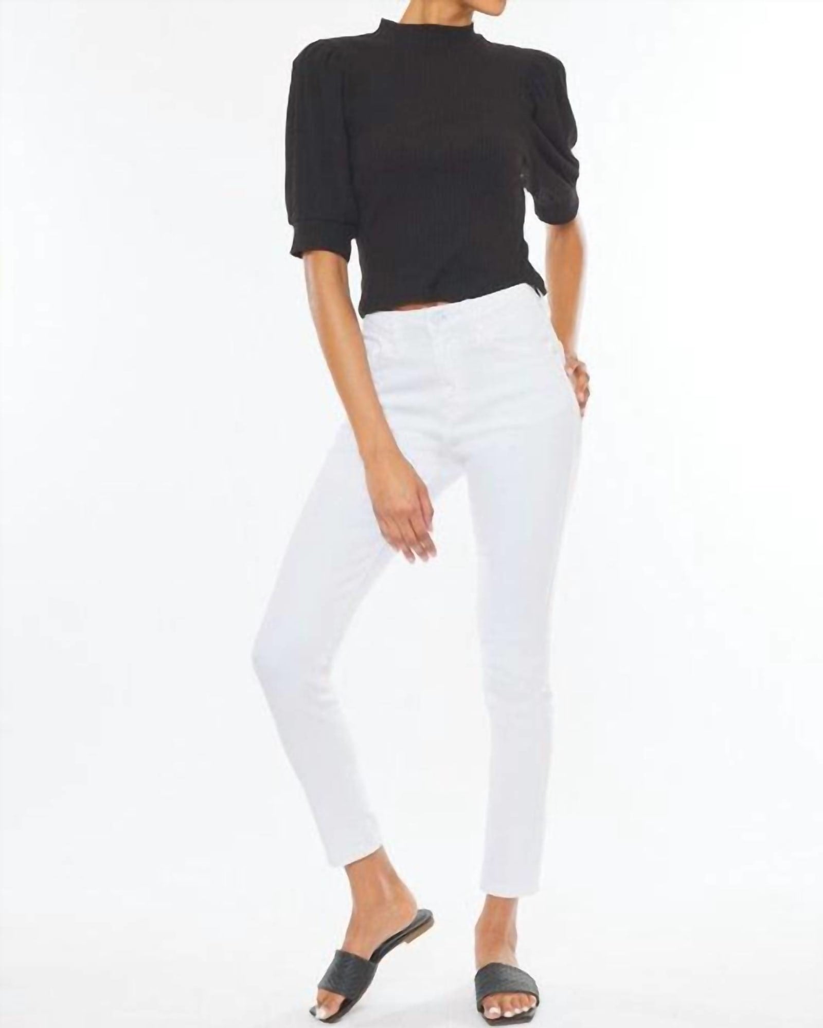 Annabelle High Rise Super Skinny Jeans in White | White