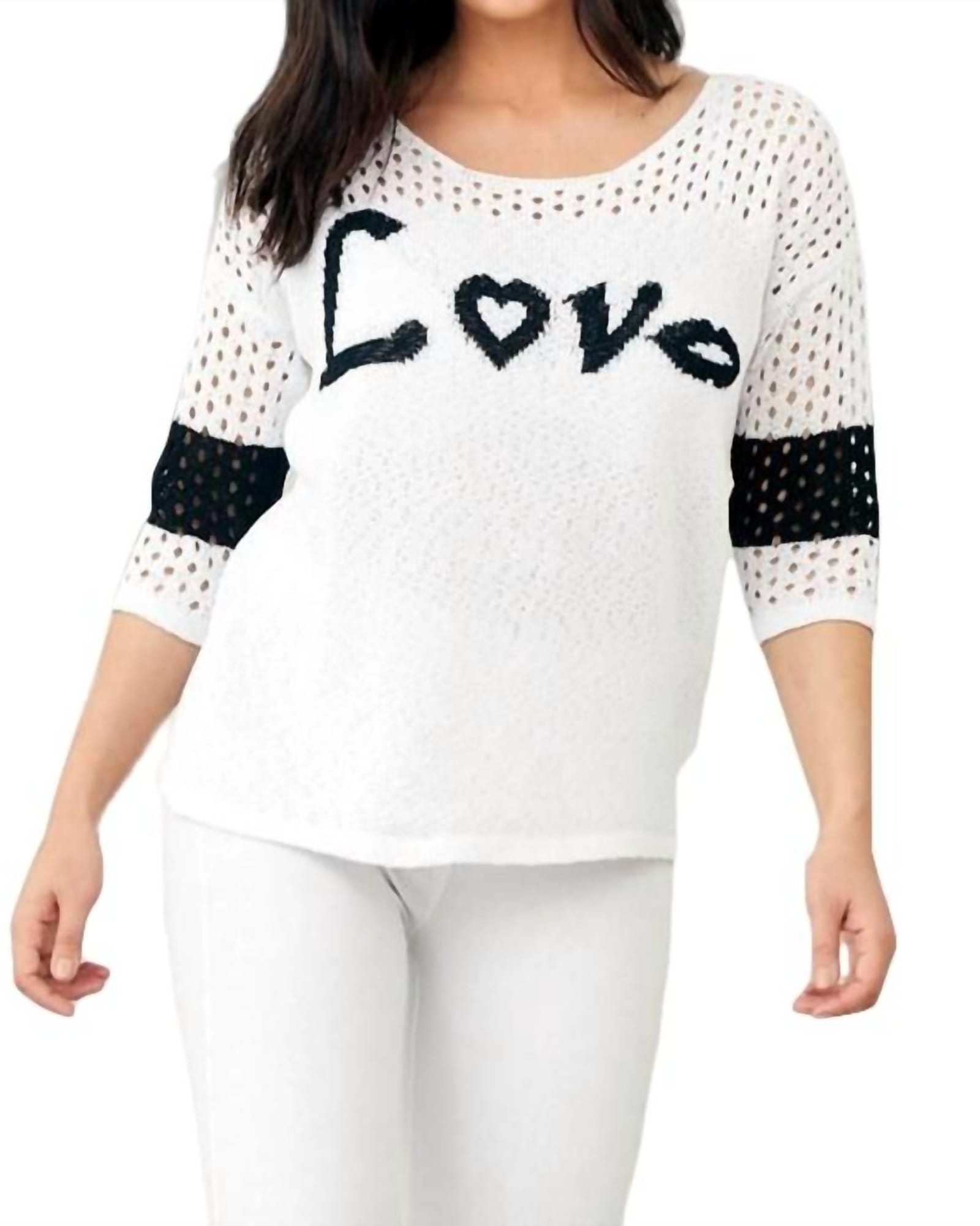 Crochet Love Crew in White | White