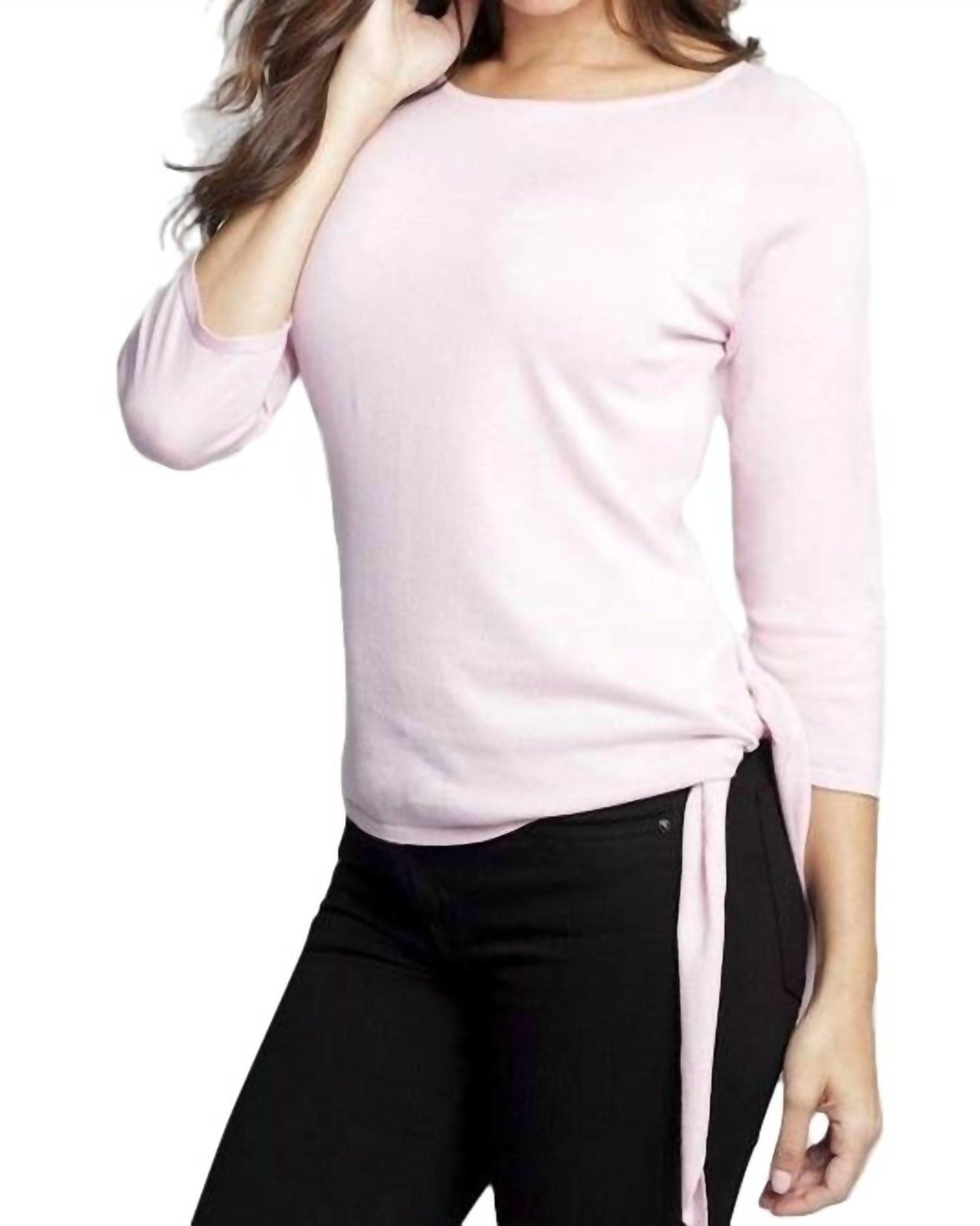 Side-Tie Sweater in Pink | Pink