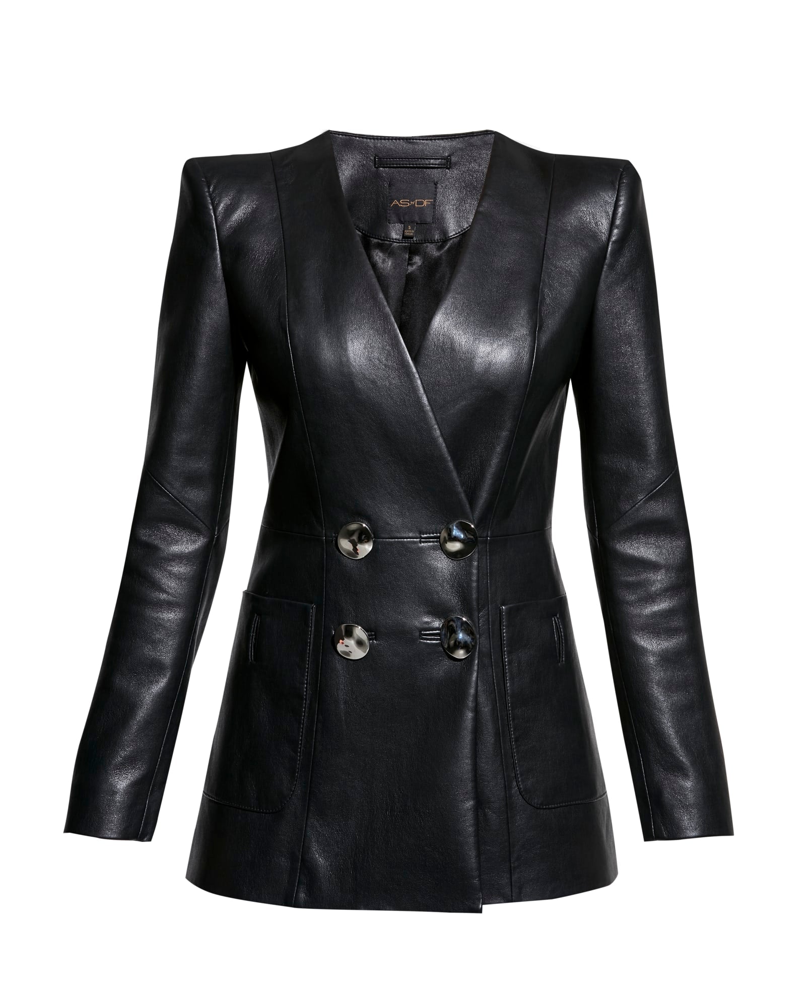 Claude Recycled Leather Blazer | Black