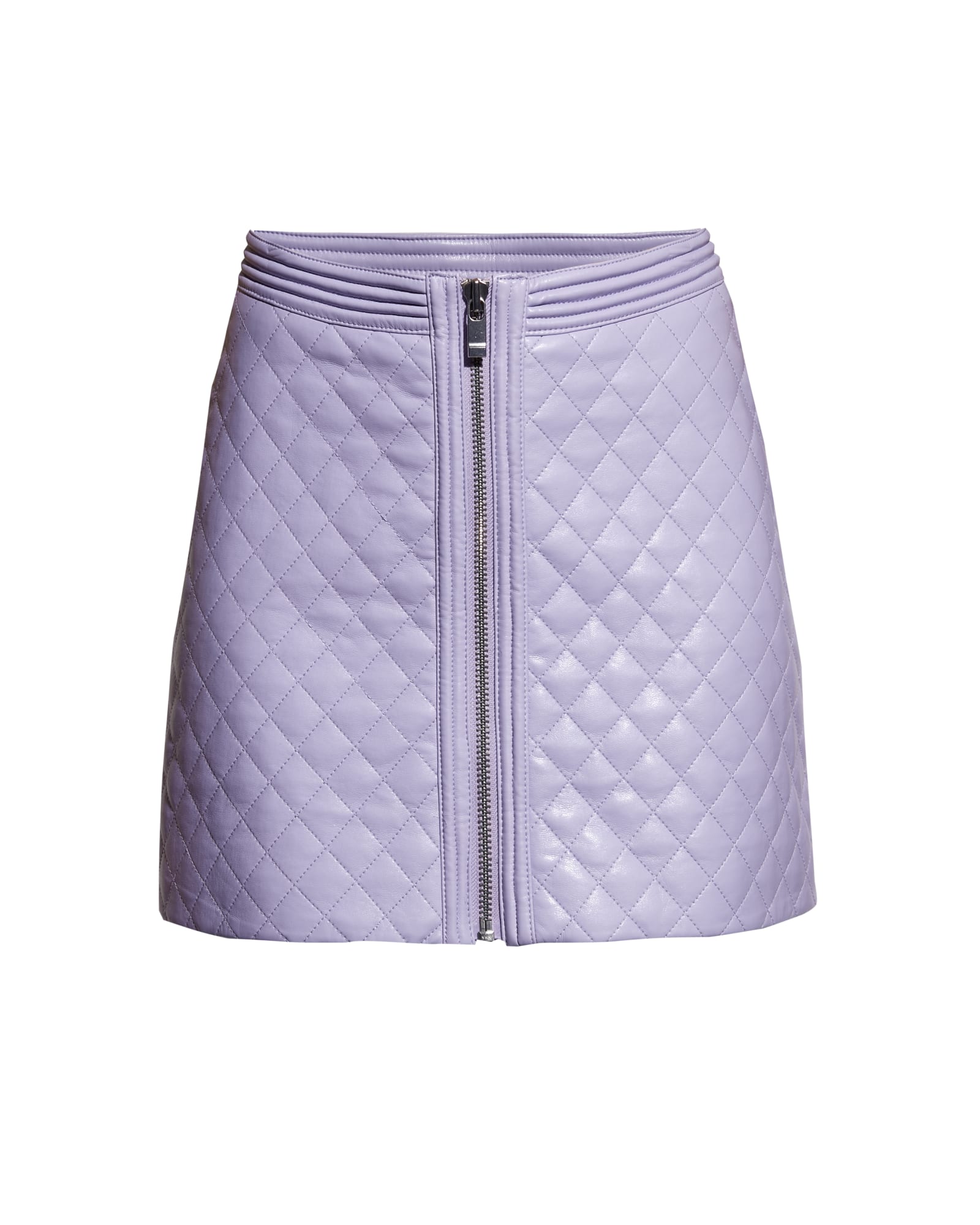 Nico Recycled Leather Skirt | Pastel Lilac