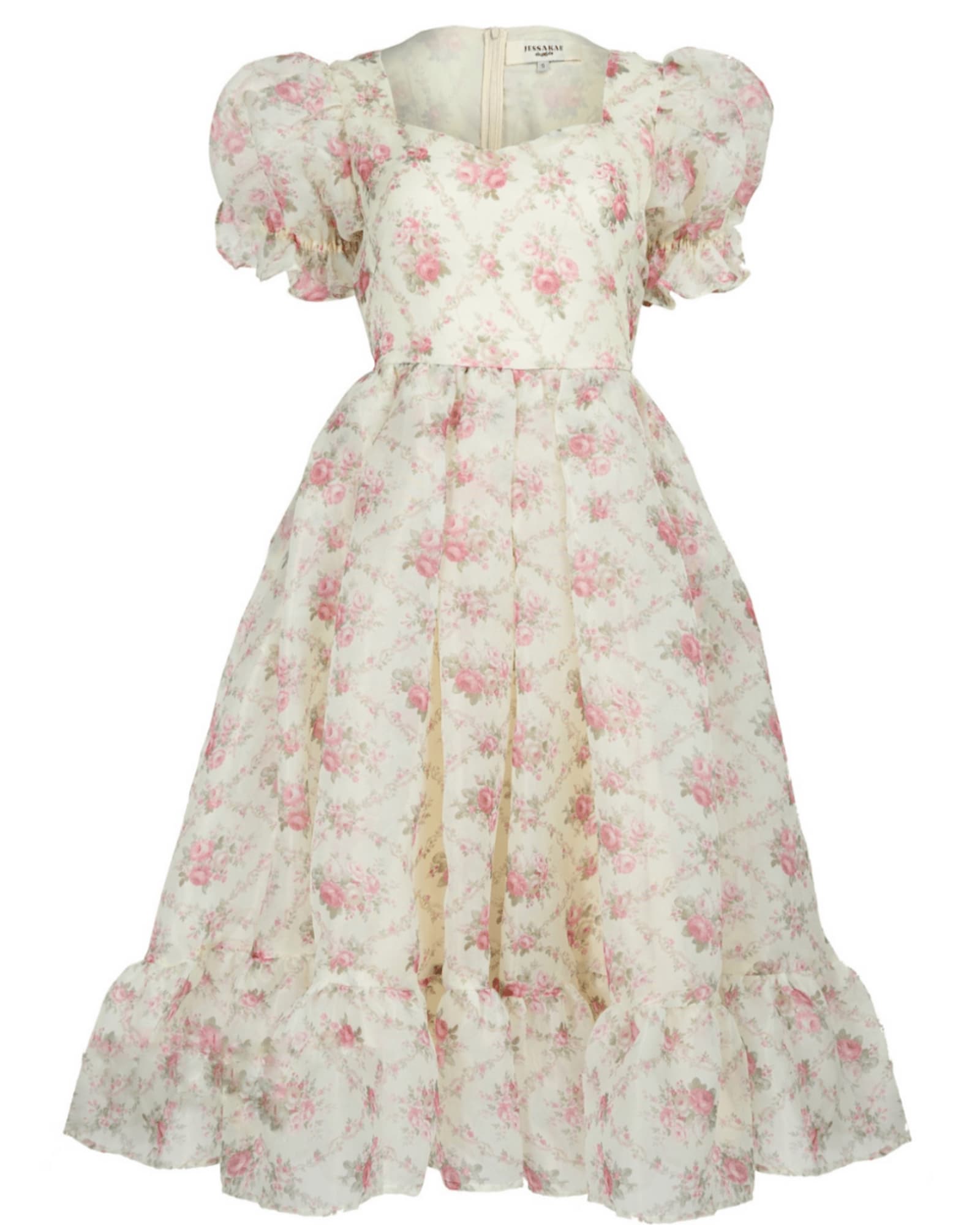 Amelia Dress | Cream Floral