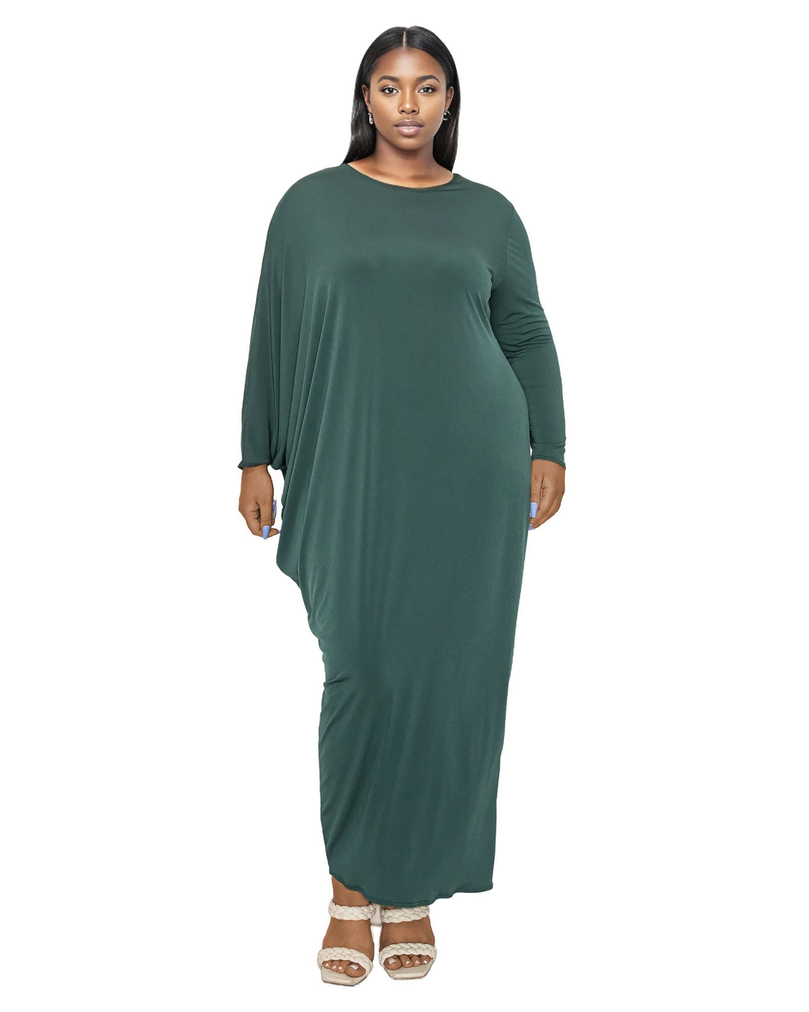 Louella Asymmetrical Maxi Dress | Hunter Green
