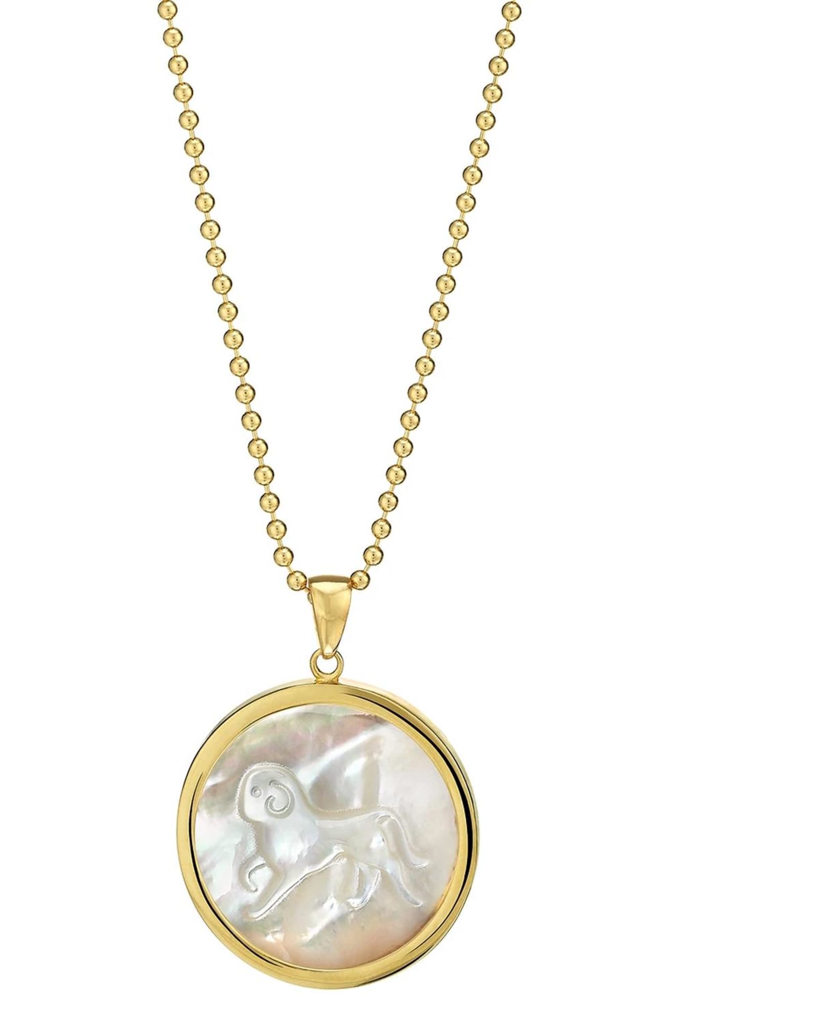 Aries Zodiac Classic Pendant in Mother Of Pearl | Mother Of Pearl