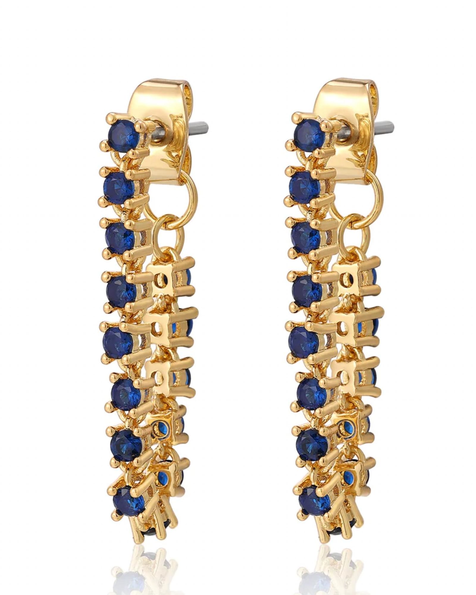 Ballier Chain Studs in Blue Sapphire Gold | Blue Sapphire Gold