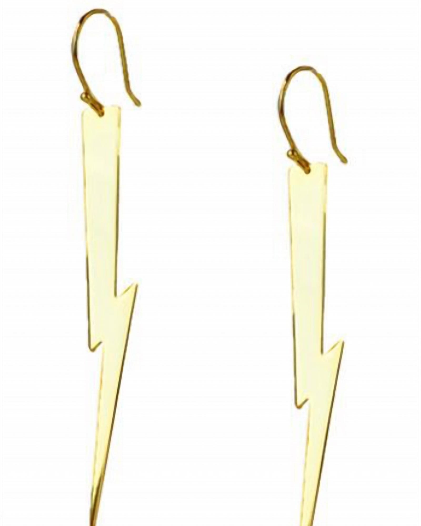 Lightning Bolt Earrings in Gold | Gold