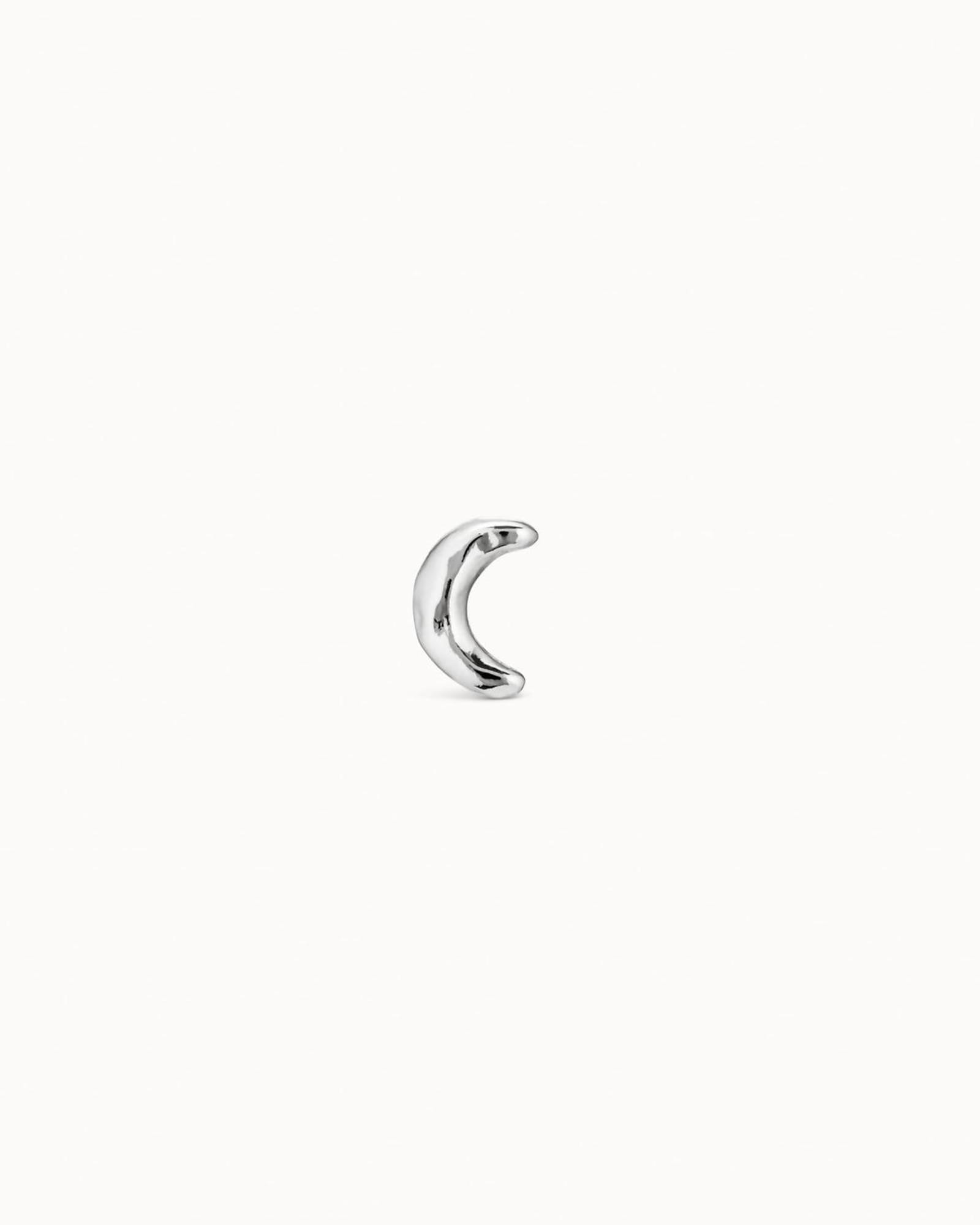 Moon Piercing Stud Earrings in Silver Plated | Silver Plated