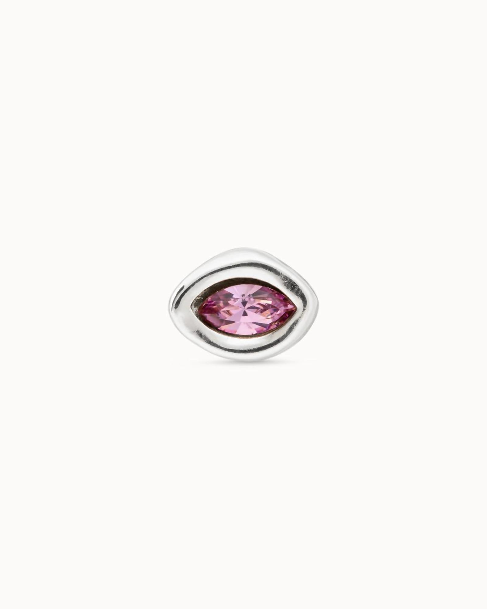 Piercing Stud With Faceted Crystal Earrings in Rose | Rose