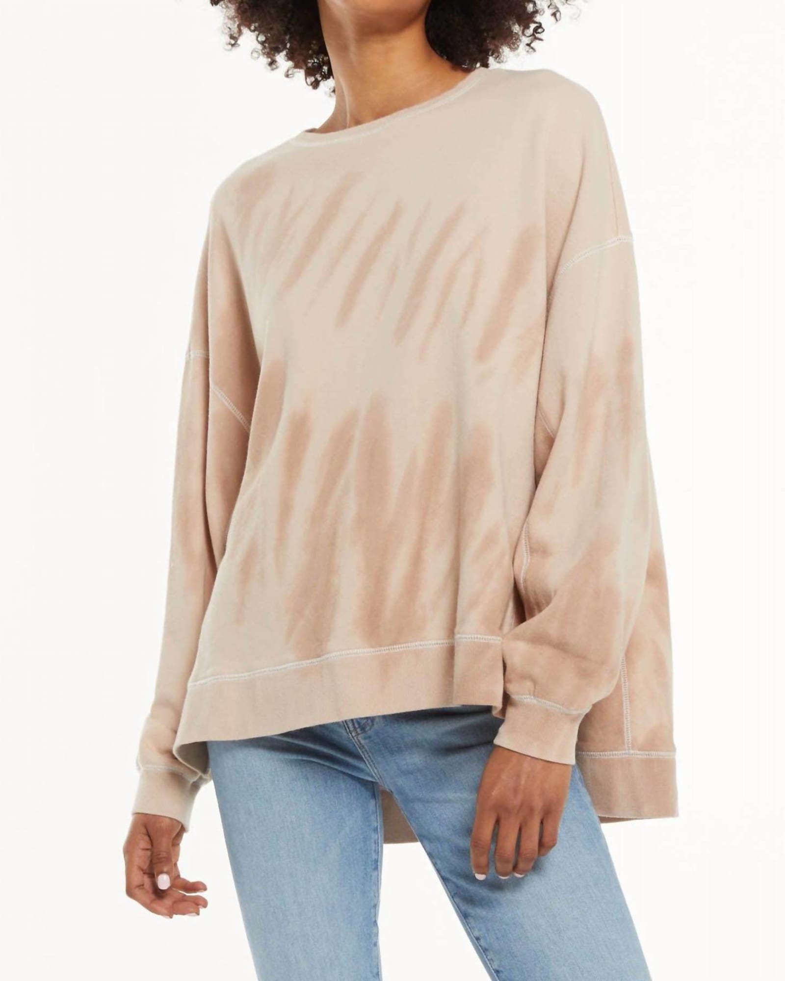 Biloxi Oversized Pullover in Natural Tie Dye | Natural Tie Dye