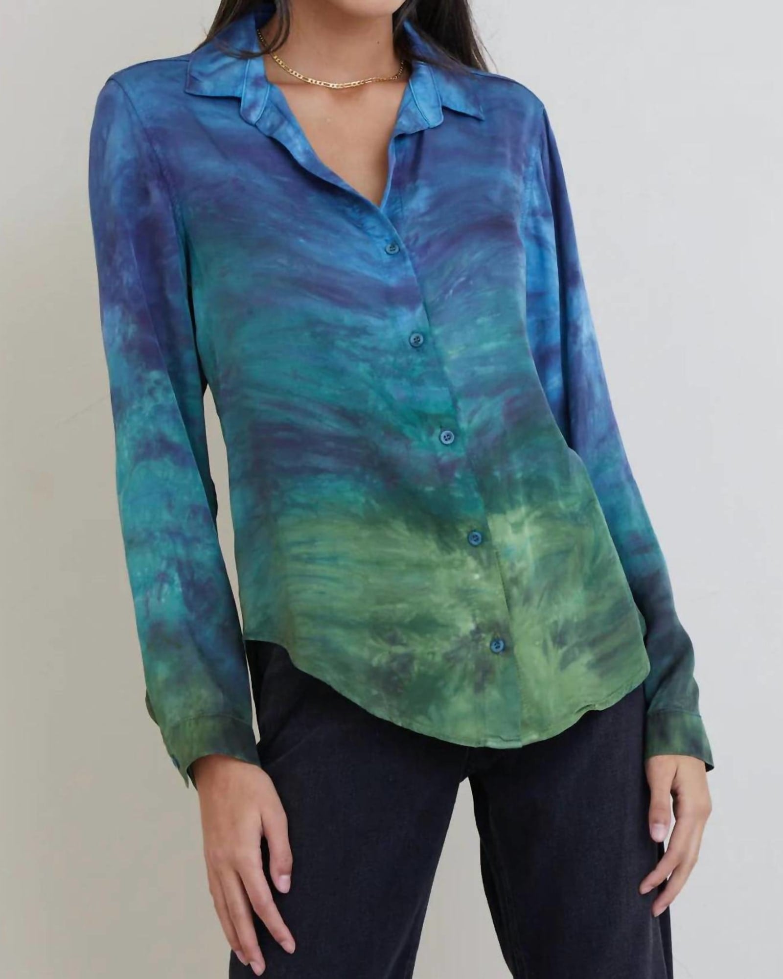 Calvin Klein RELAXED TUNIC SHIRT - Button-down blouse - bright