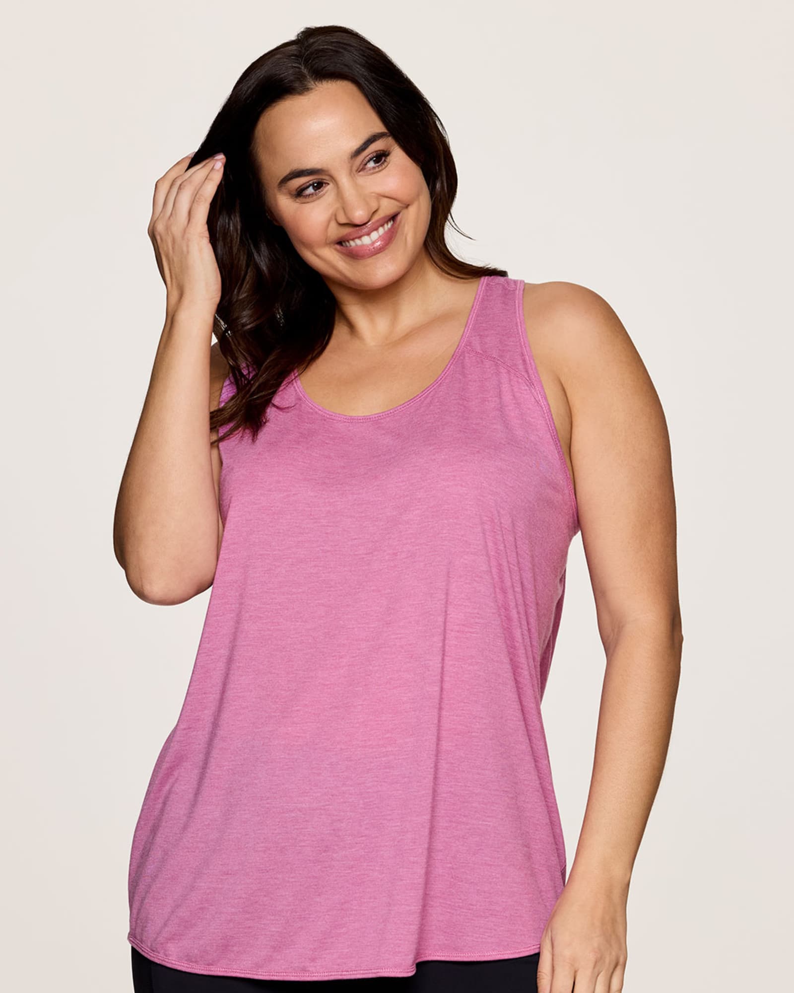 Prime Relaxed Twist Back Tank Top | Pink Orchid