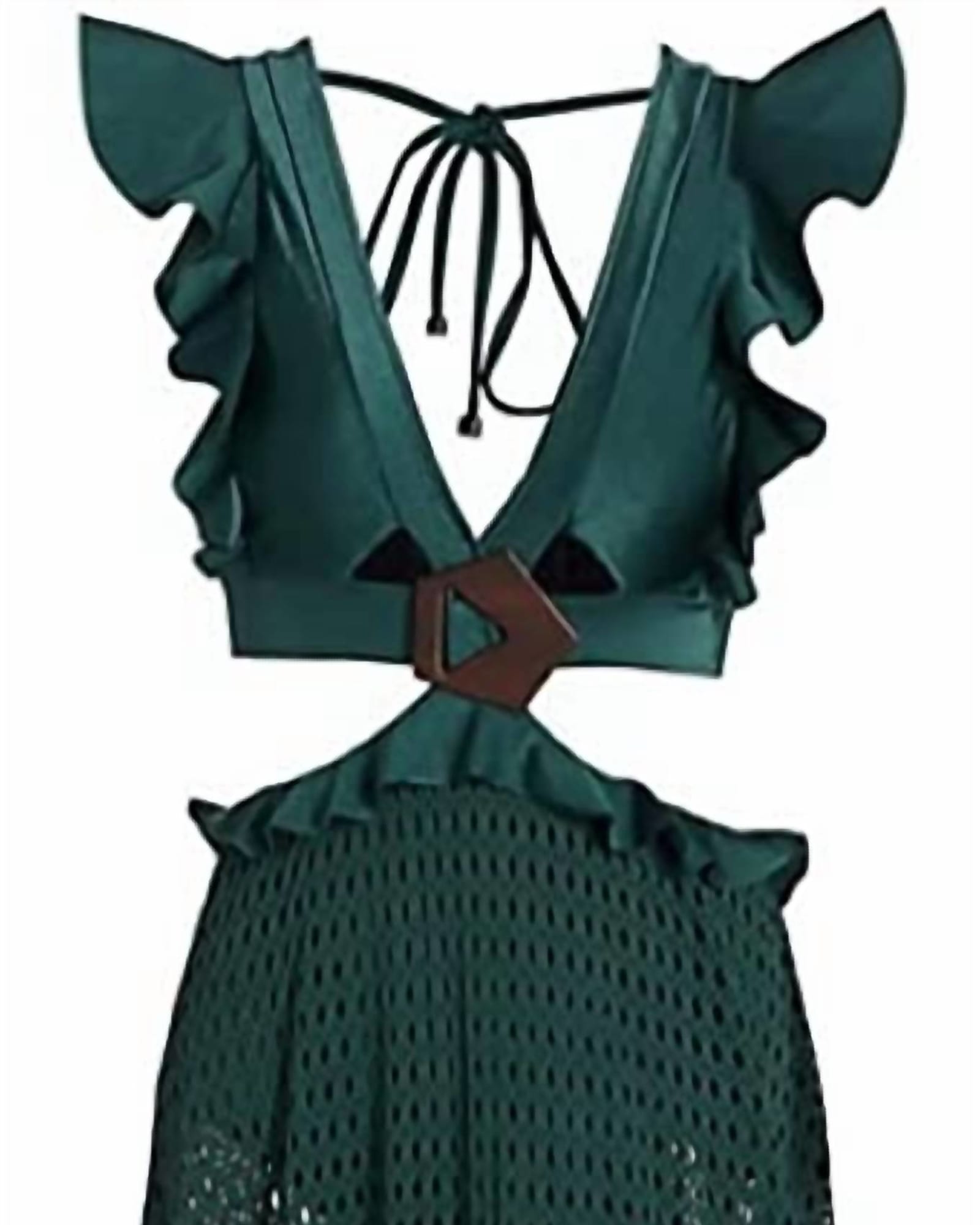 Belted Netted Beach Dress in Palace Green | Palace Green