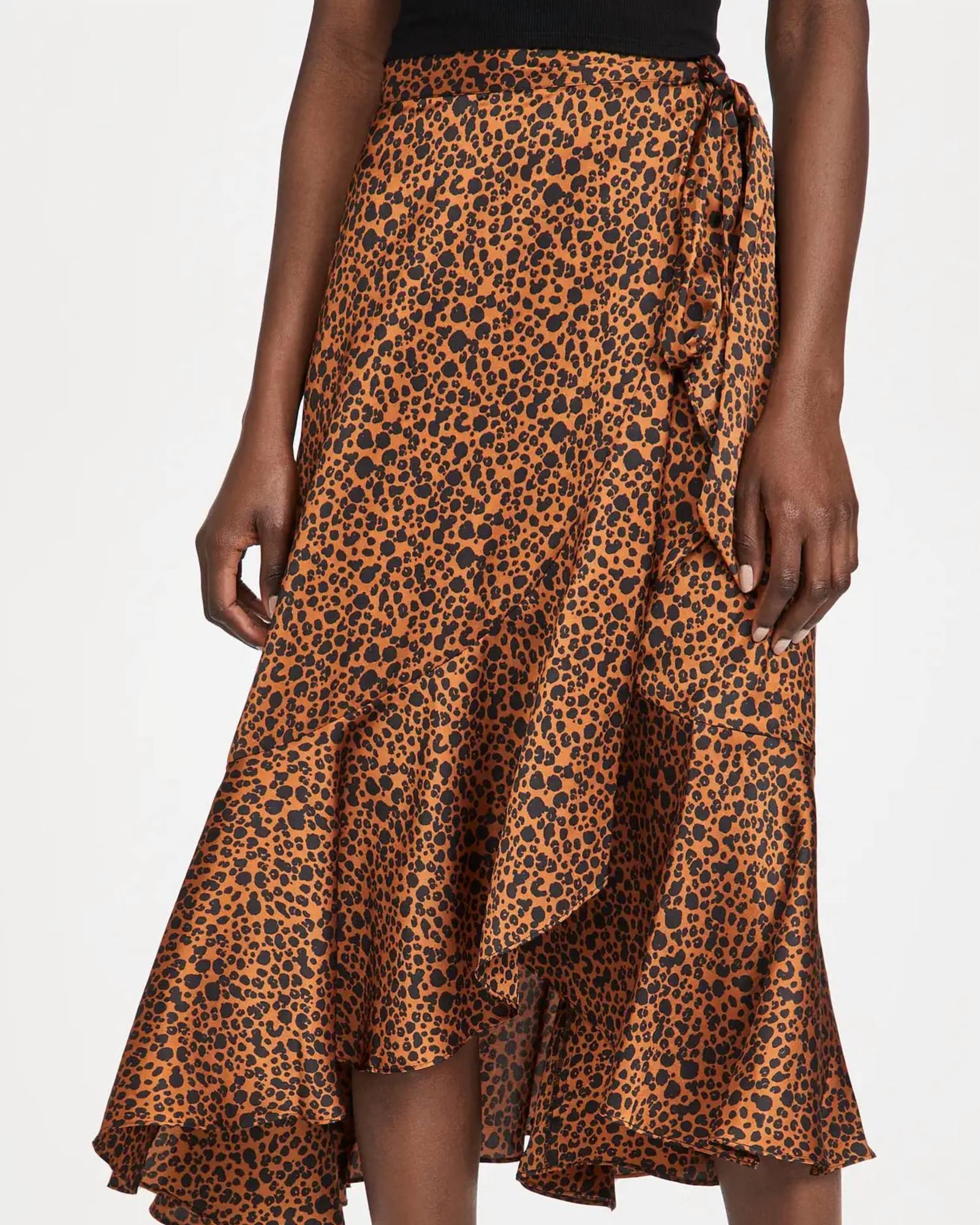 Printed Wrap Skirt in Leopard Print | Leopard Print