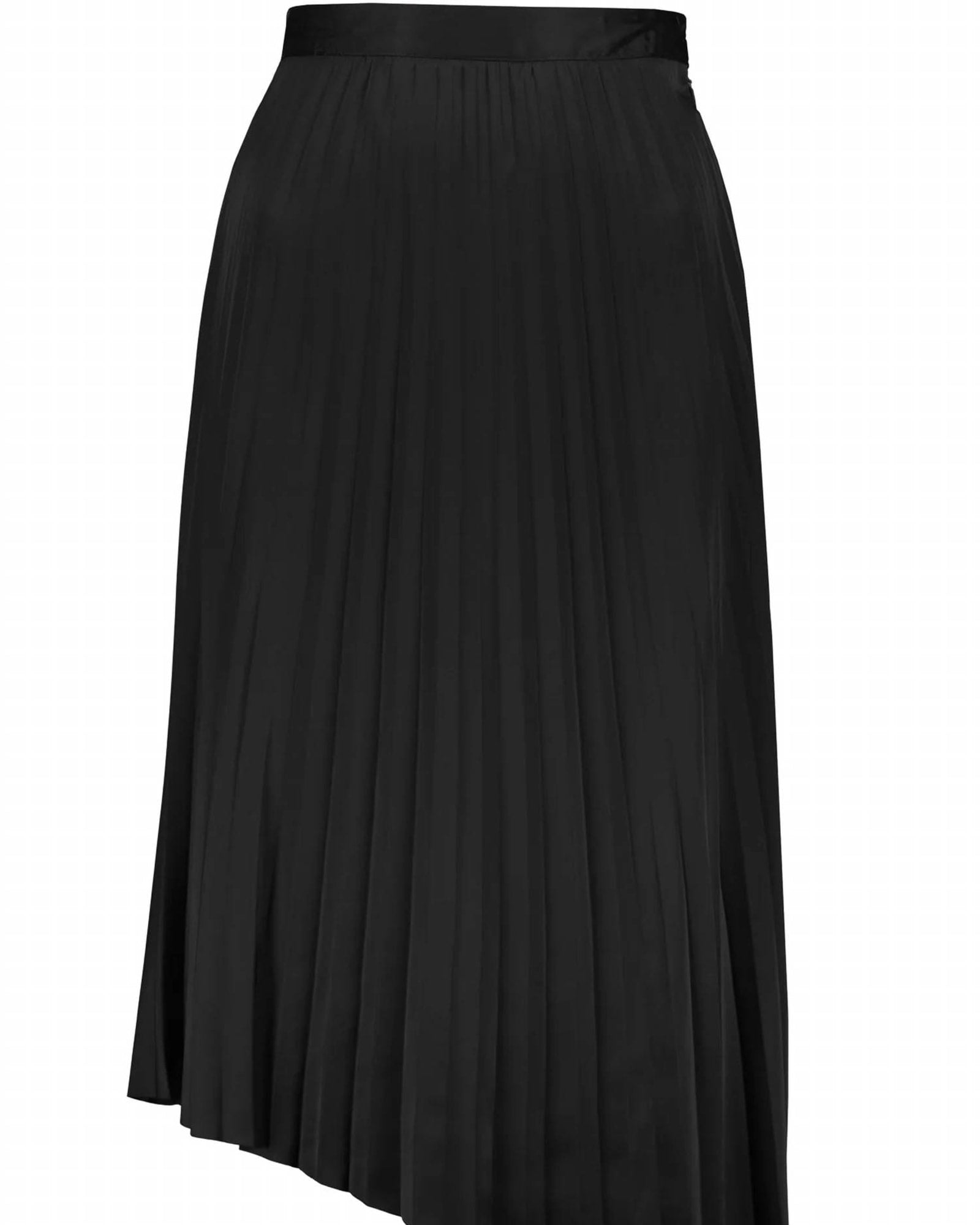 Pleated Midi Skirt in Noir | Noir