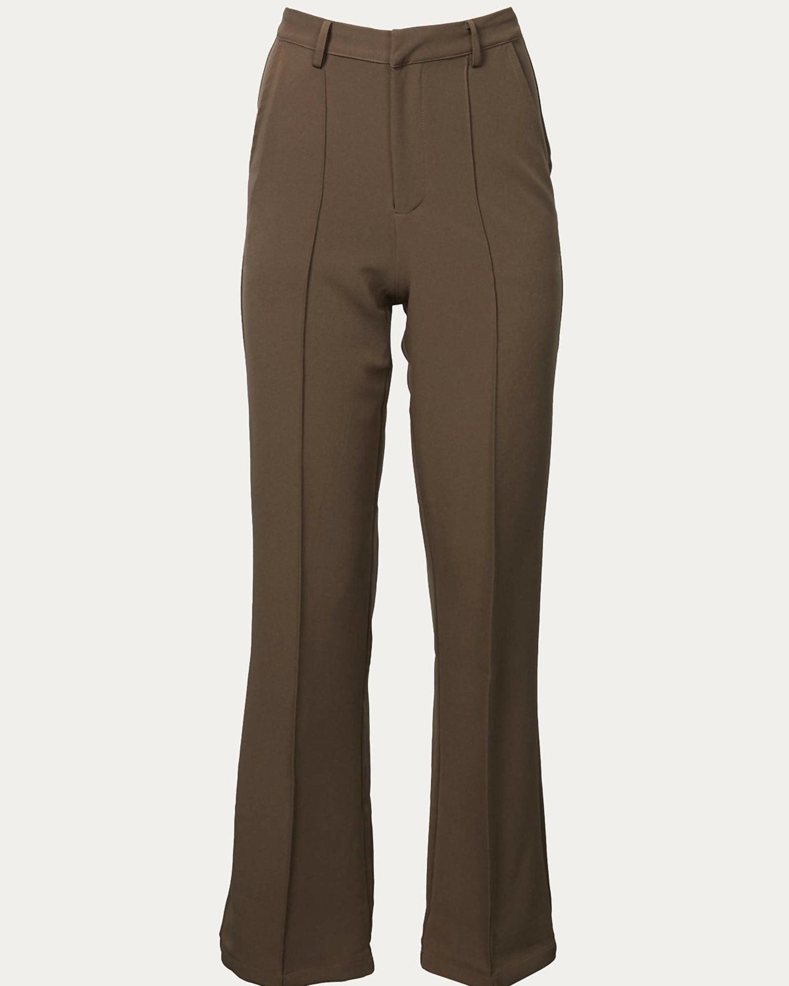 Front Seam Wide Leg Pants in Brown | Brown