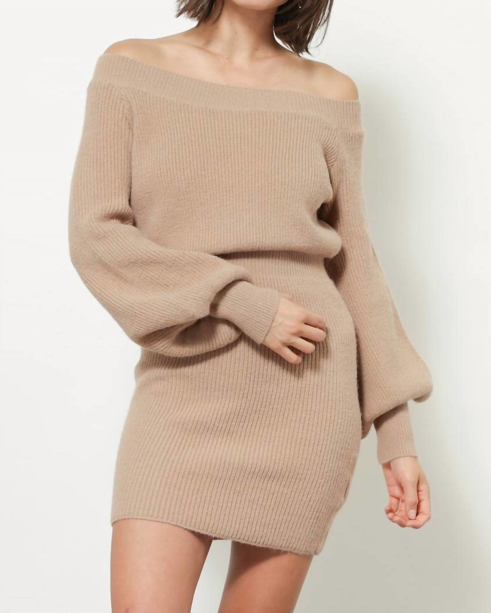 Rebecca Mini Dress in Natural | Natural