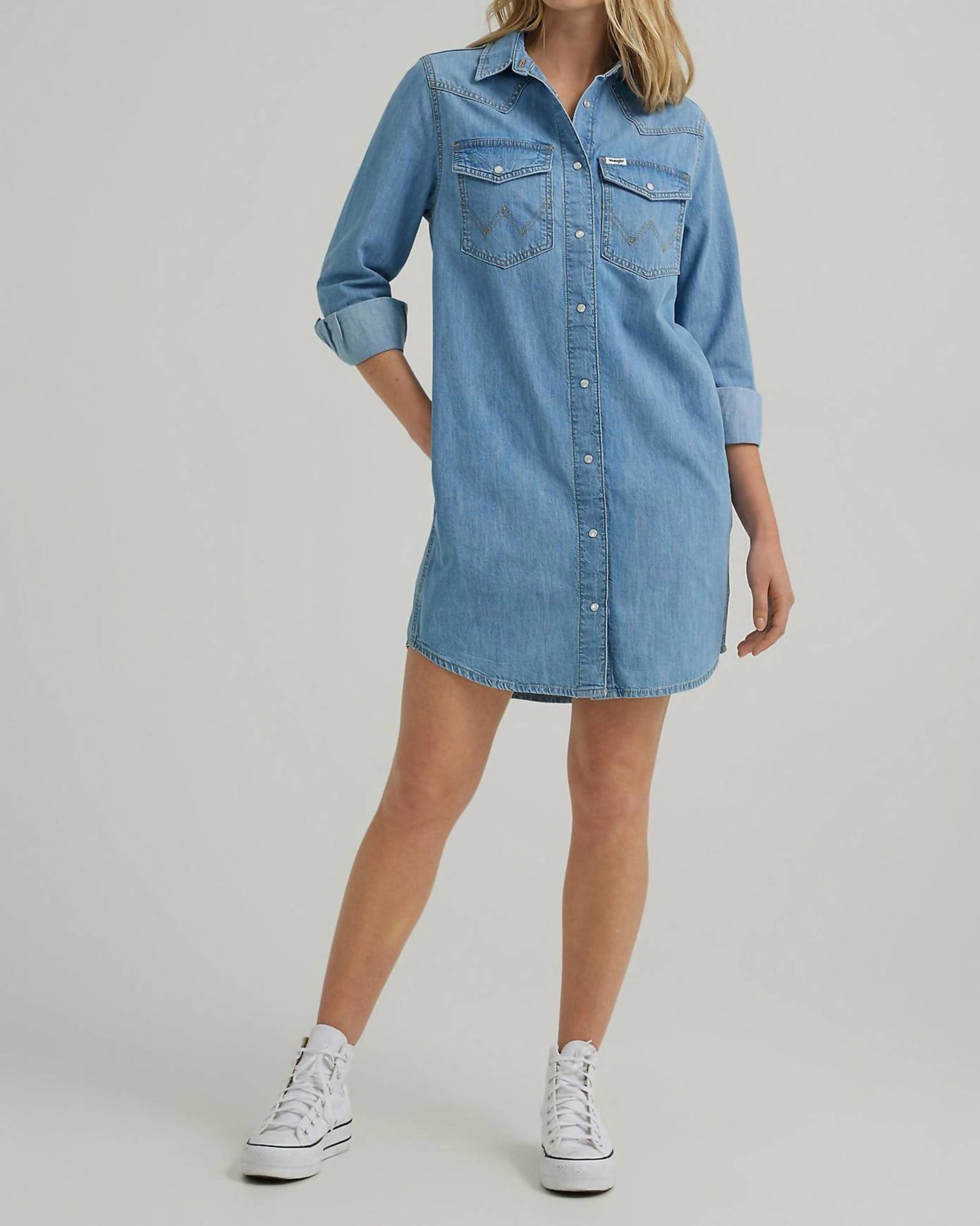 Loose Fit Denim Shirt Dress in Scarecrow Blue | Scarecrow Blue