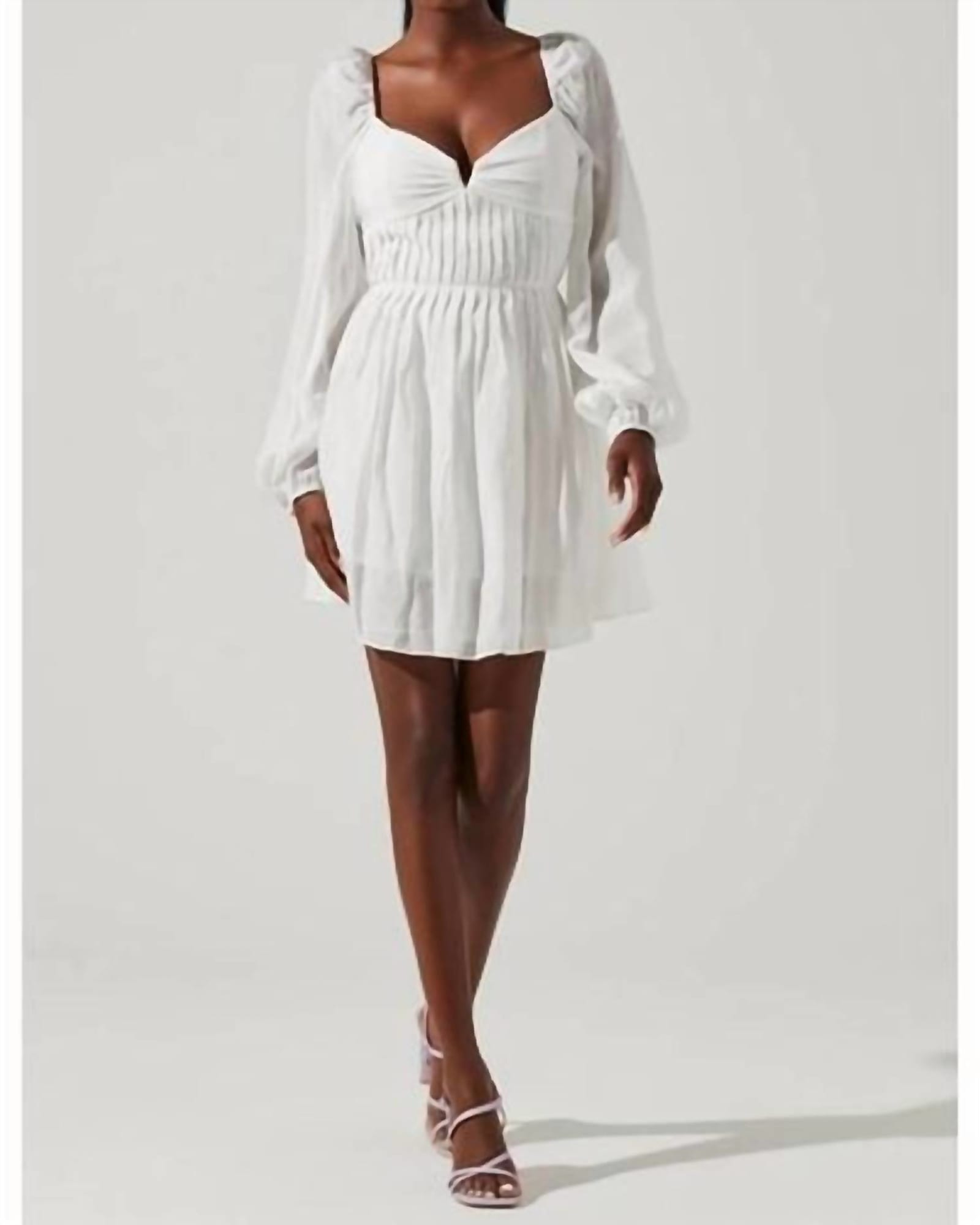 Carina Mini Dress in White | White