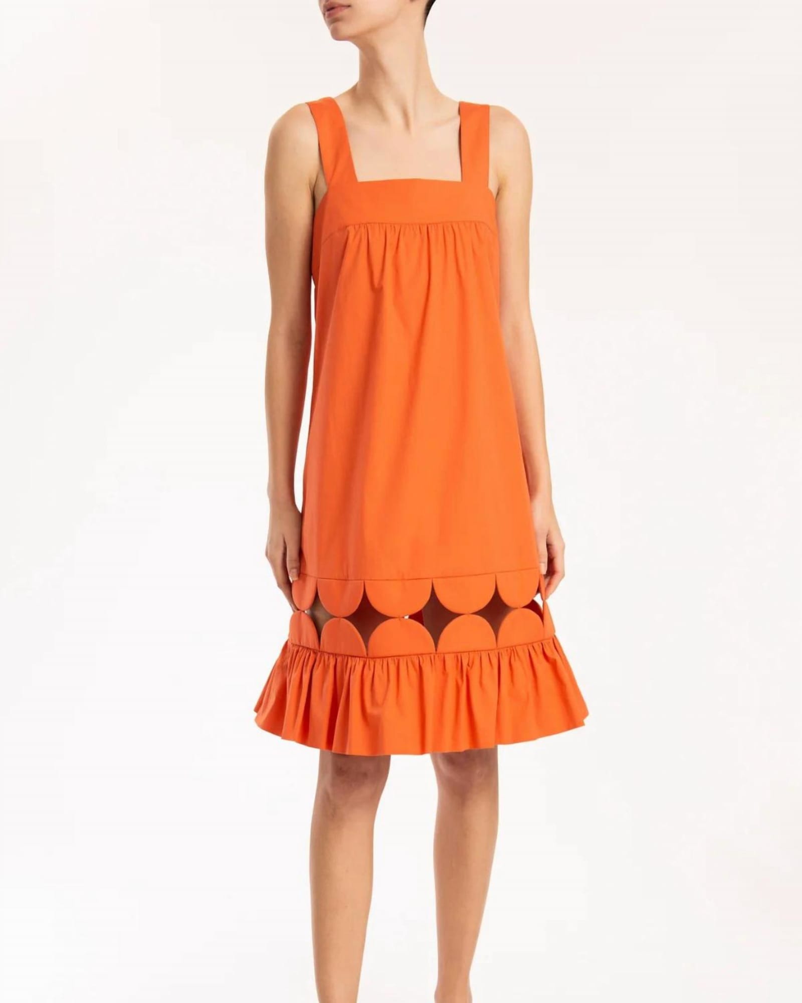 Bubble Short Dress in Tangerine | Tangerine