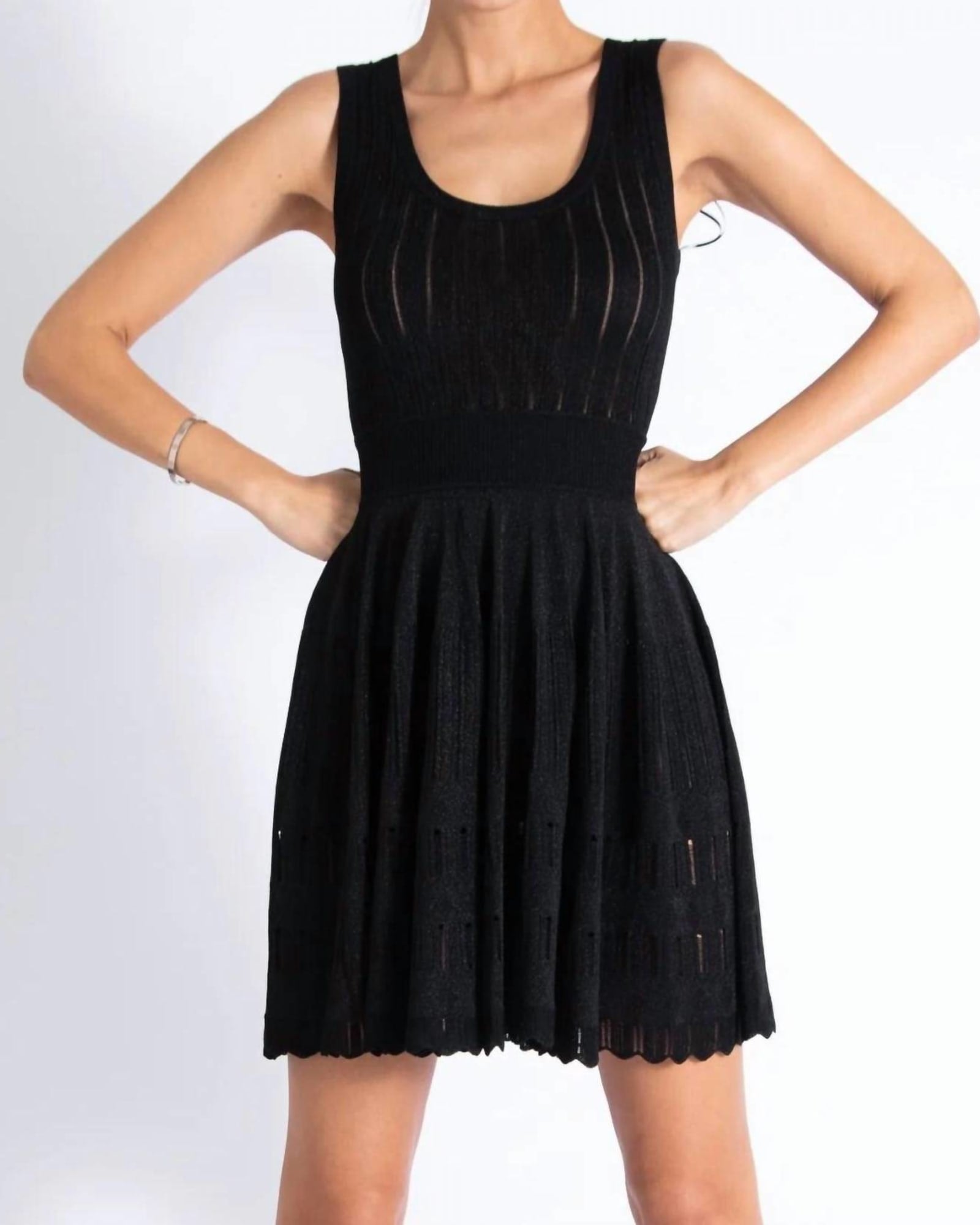 Phoebe Knit Mini Dress in Black | Black