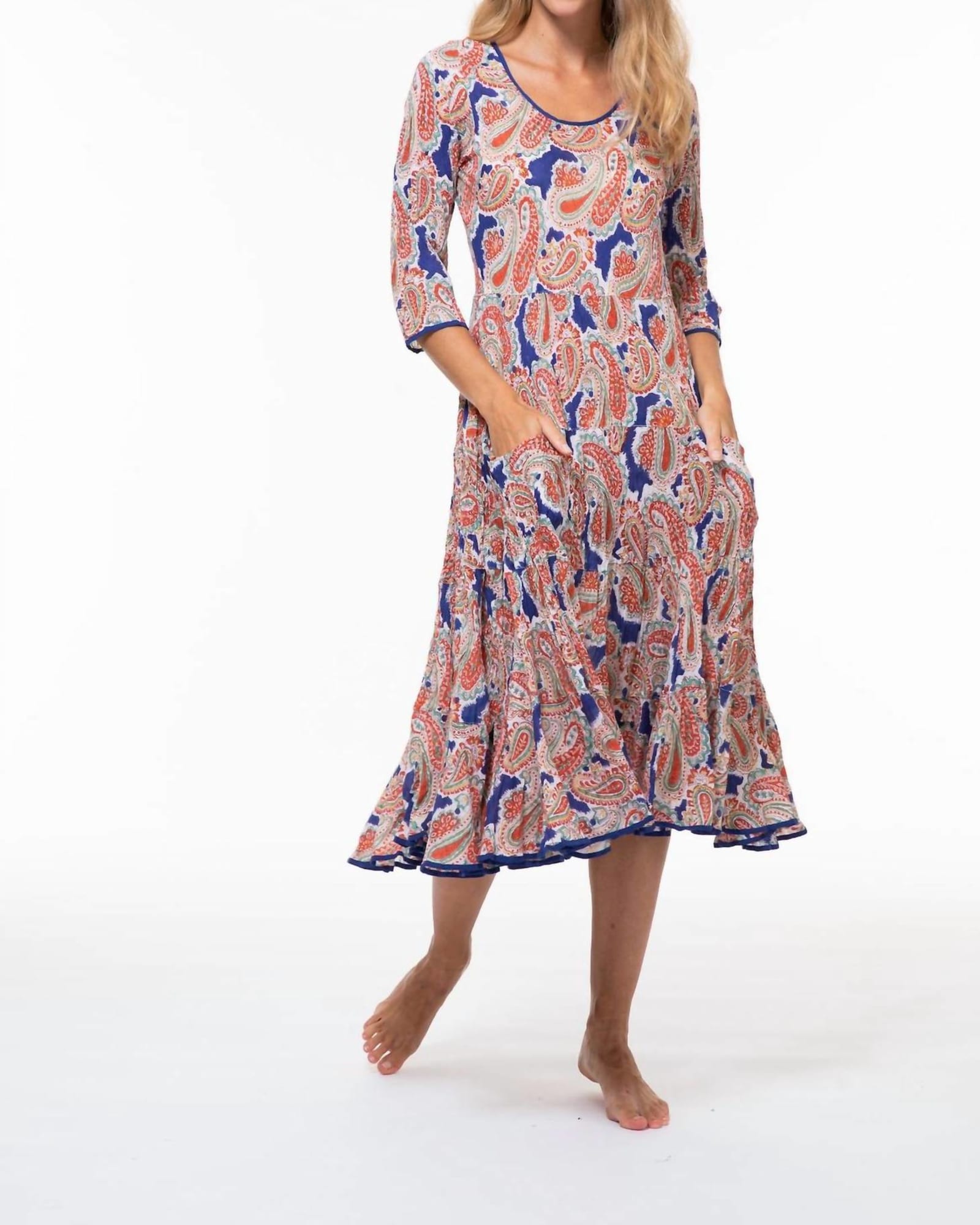 Ruby Cotton Sun Dress in Calypso Paisley | Calypso Paisley