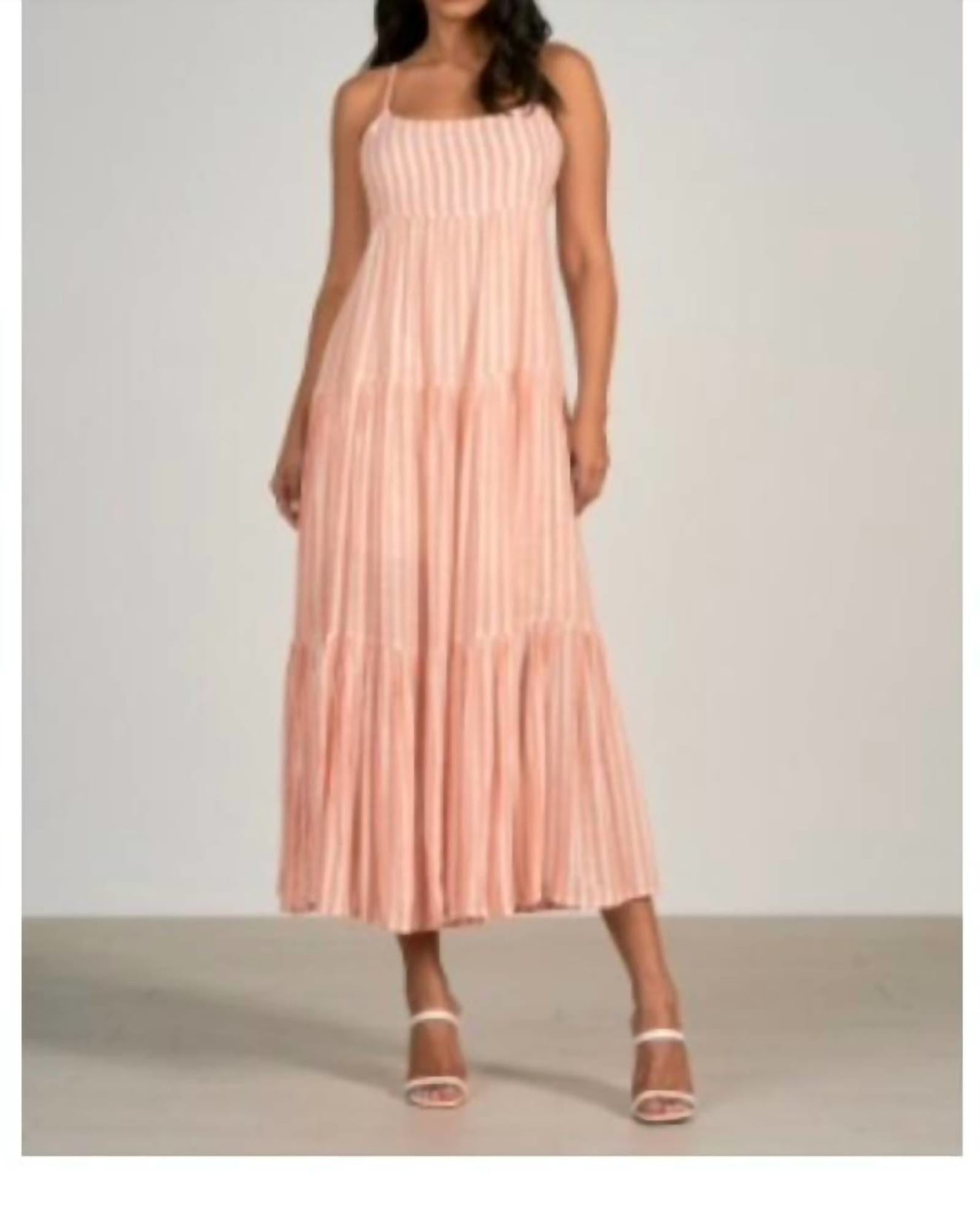 Maxi Dress in Coral Stripe | Coral Stripe