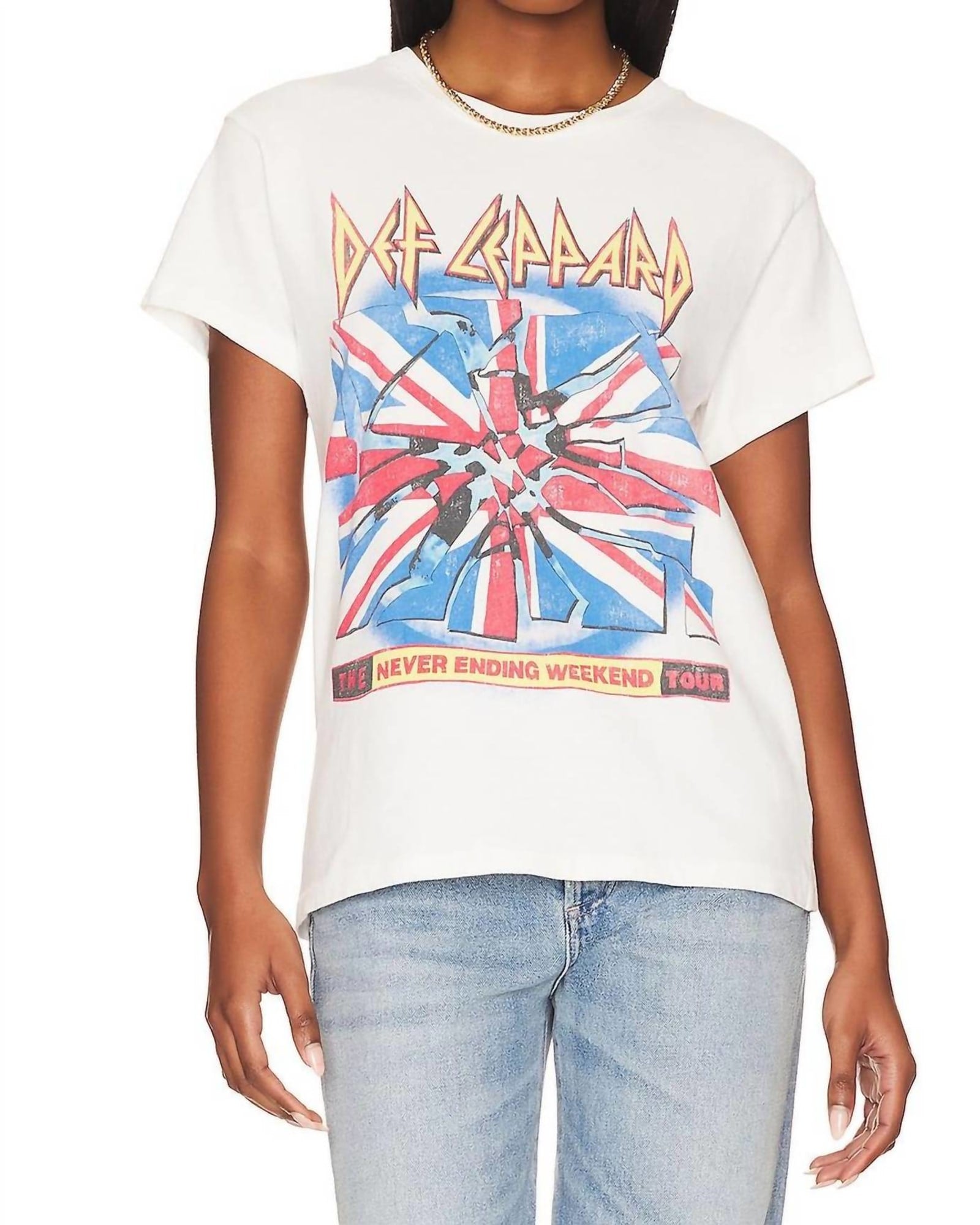 Def Leppard 1993 Never Ending Weekend Tour Tee in Vintage White | Vintage White