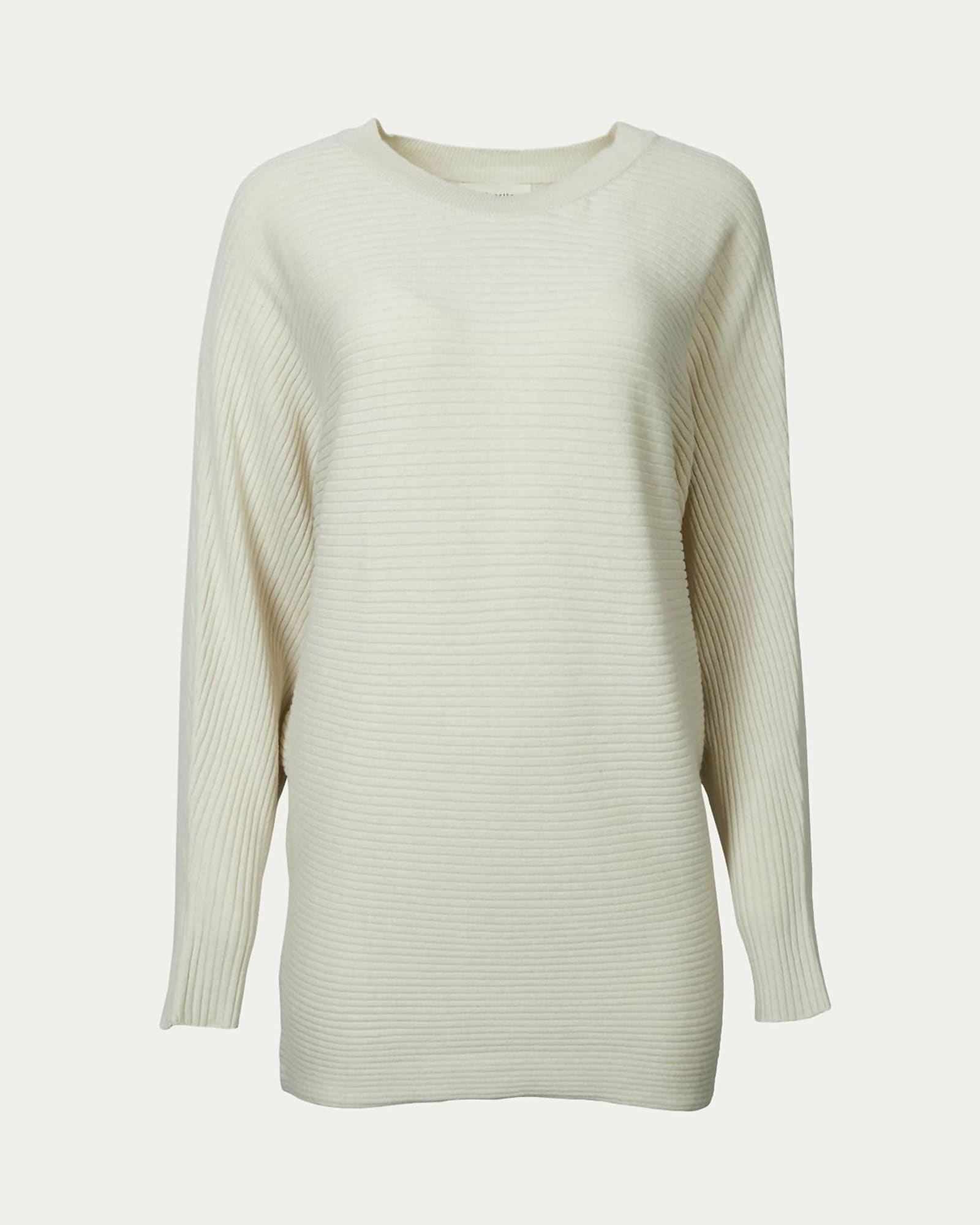 Ribbed Cotton-Blend Oversized Sweater in Pale Beige | Pale Beige